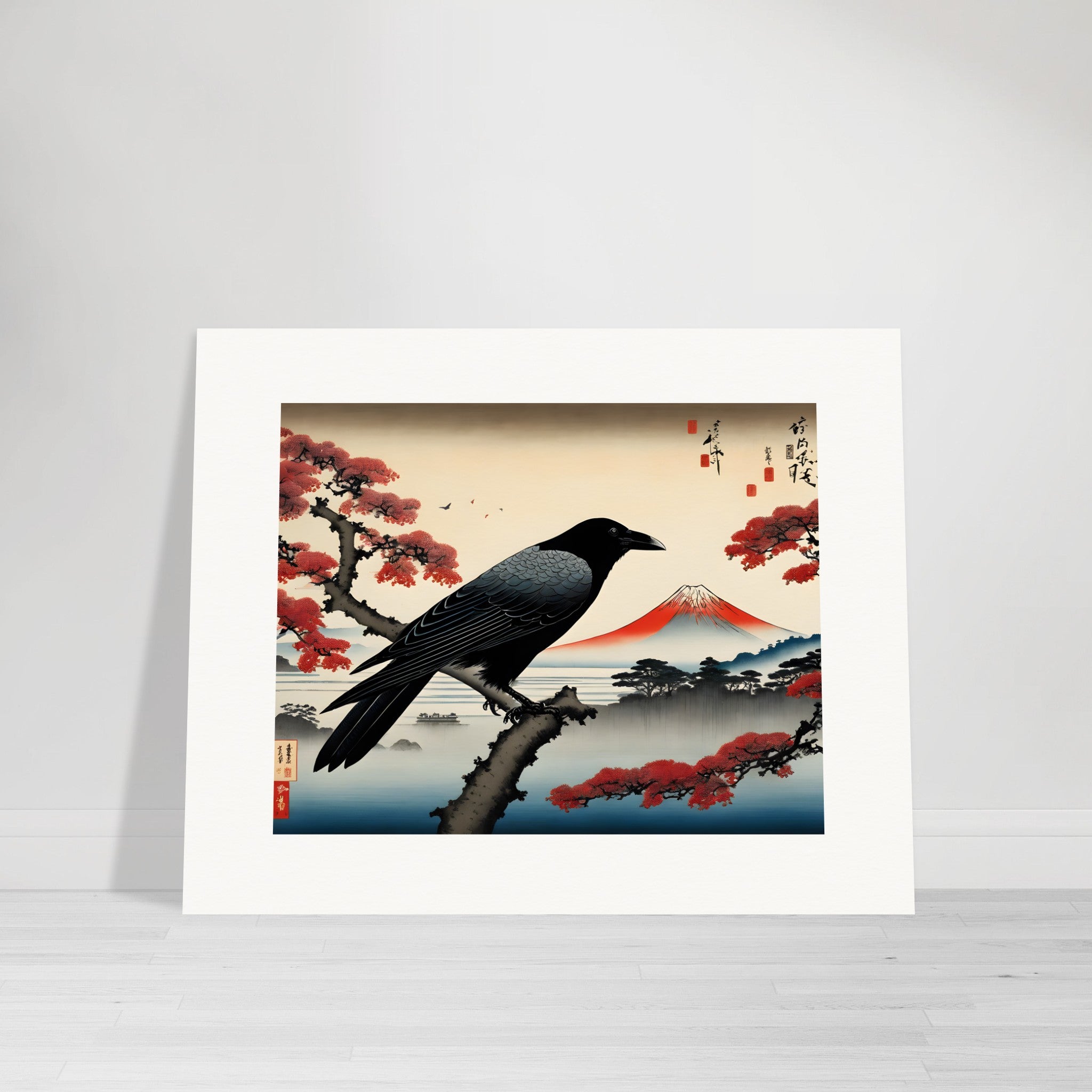 Poëtische ukiyo-e-gezichten, vluchtige momenten, Kraai - Poster