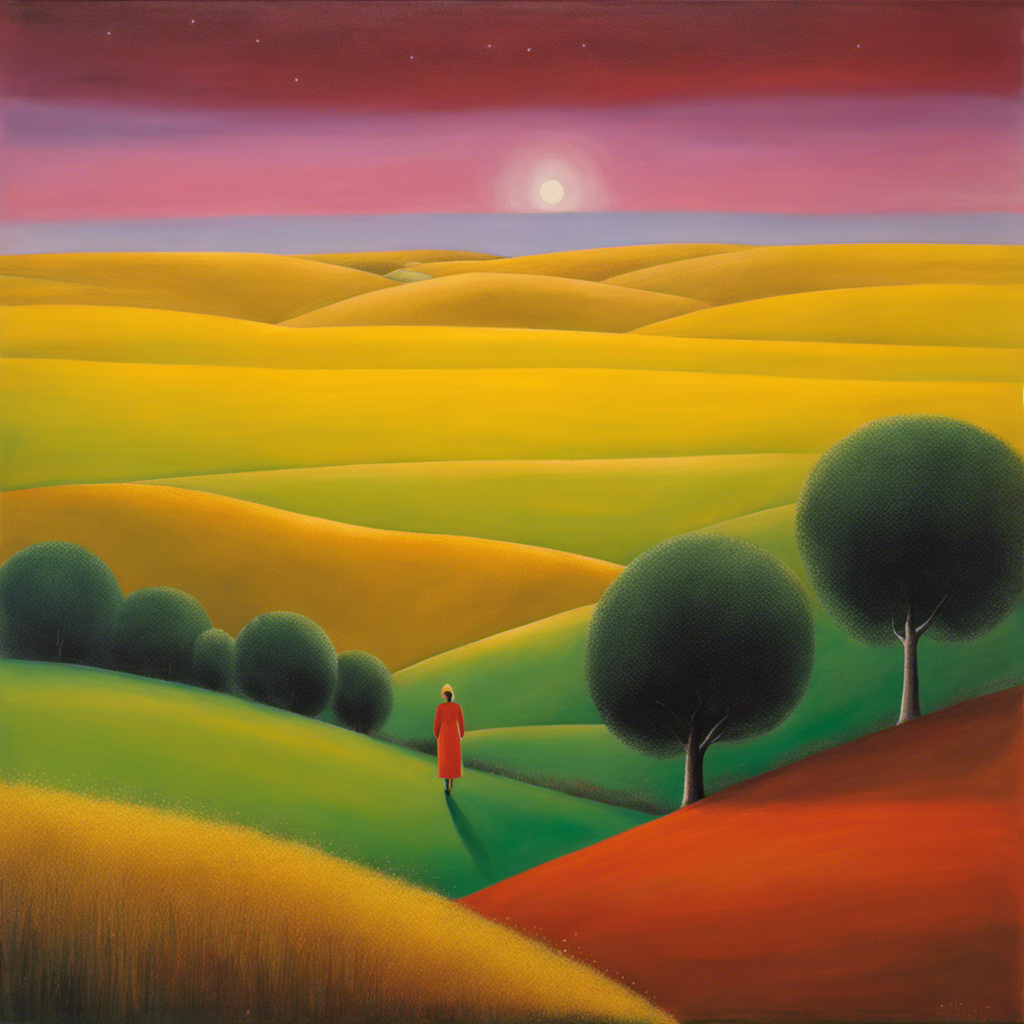 Abstract expressionism, wandelen op het land - Poster