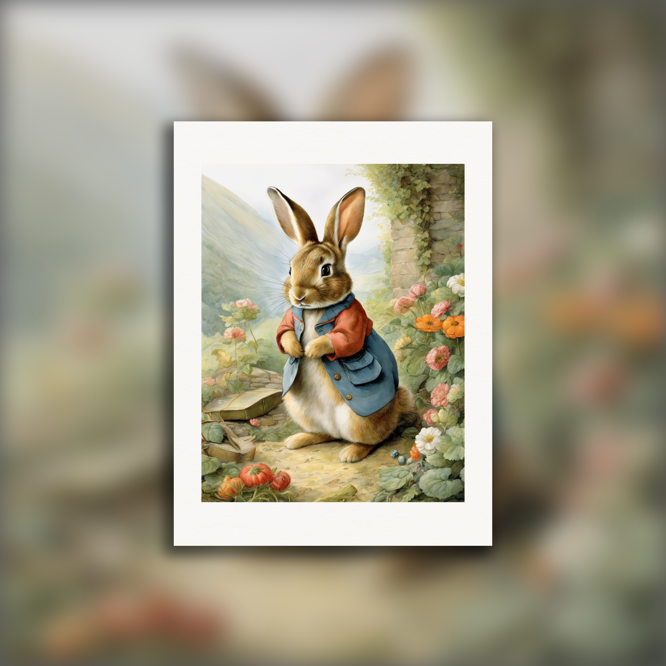 Contes charmants, délicates aquarelles britanniques, Lapin - Affiche