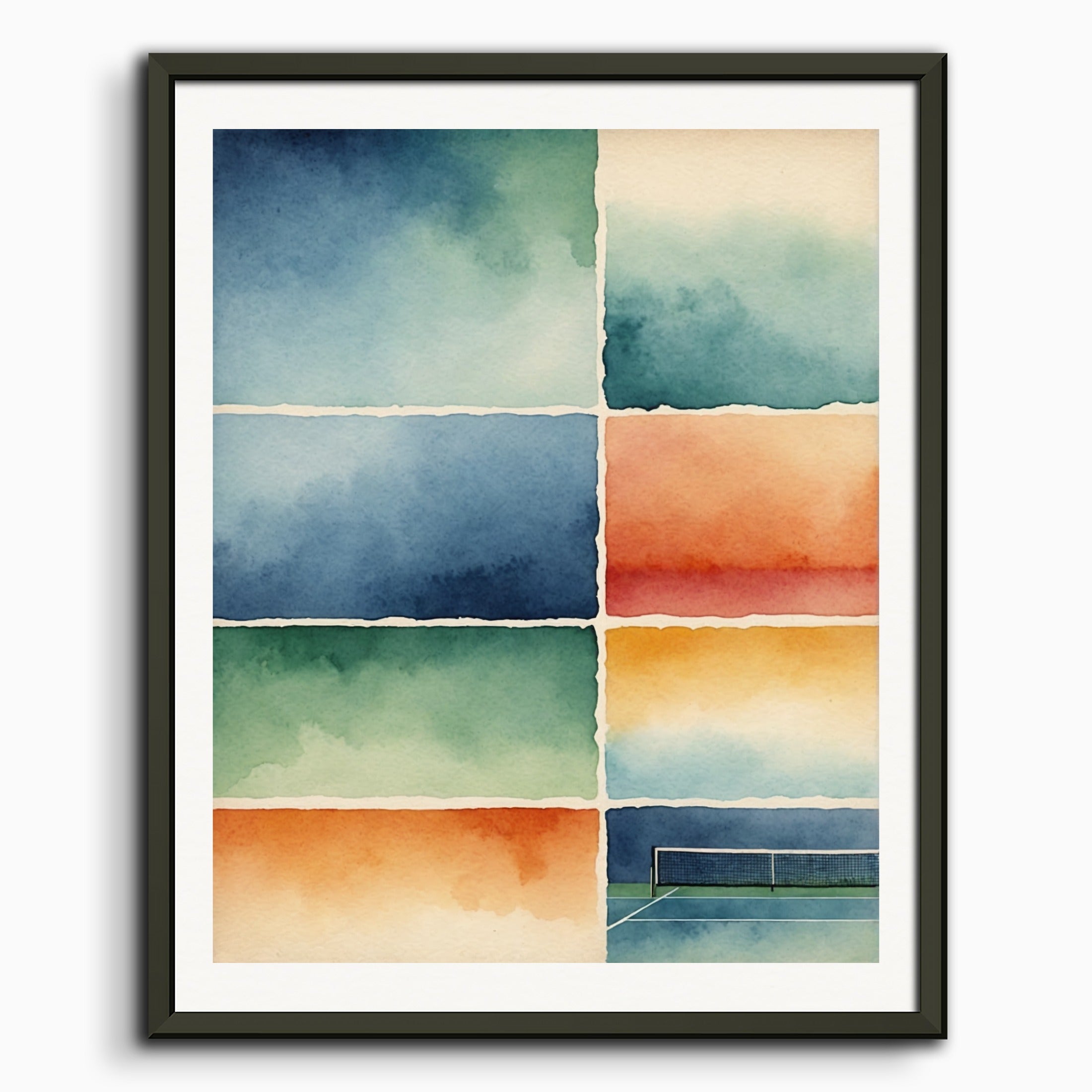 Poster: Abstract watercolor on color gradients,