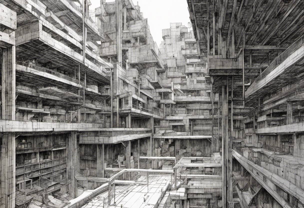 Manga cyberpunk noir contemporain, Bâtiments - Affiche