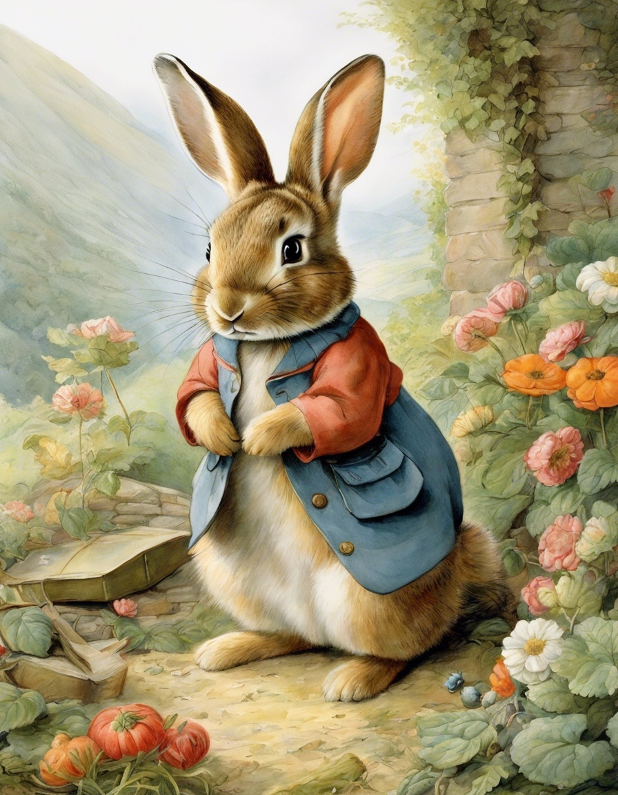 Contes charmants, délicates aquarelles britanniques, Lapin - Affiche