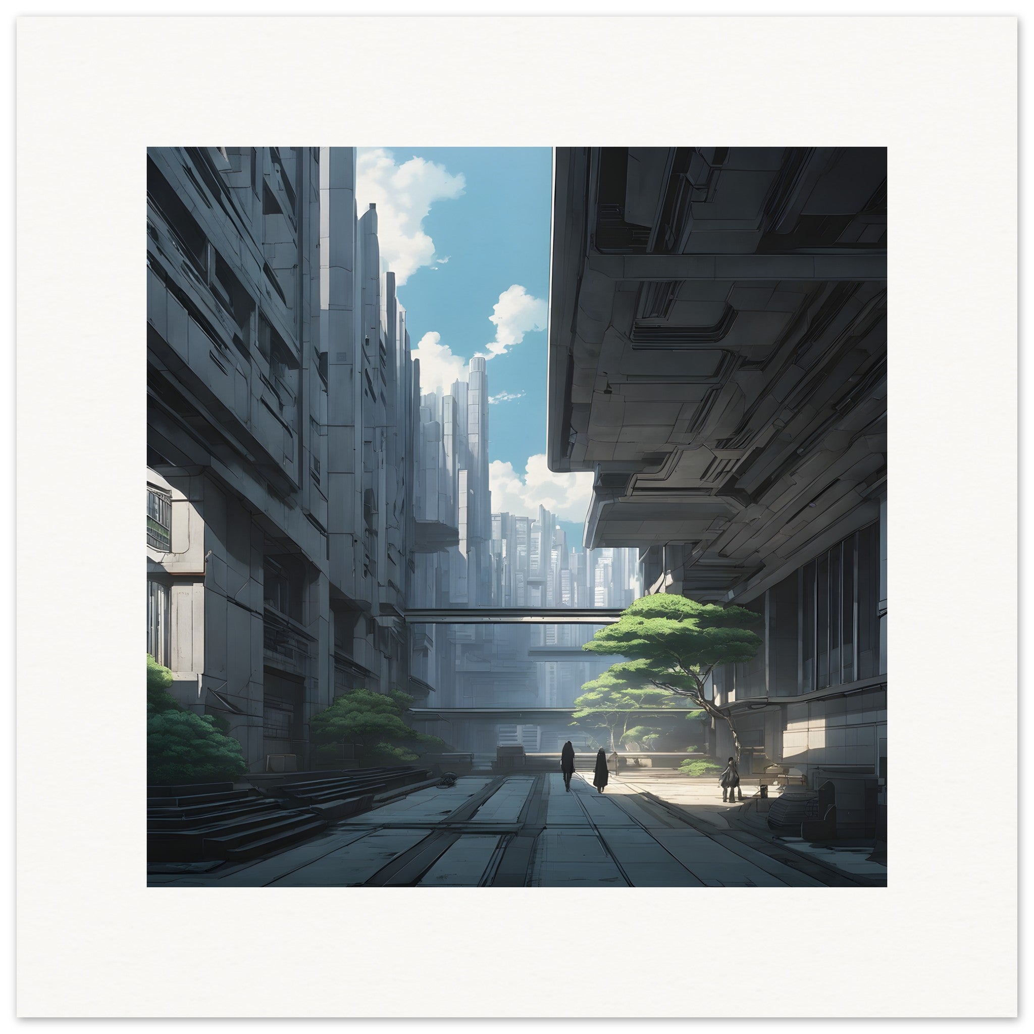 Ghost in the shell, architecture brutaliste - Affiche