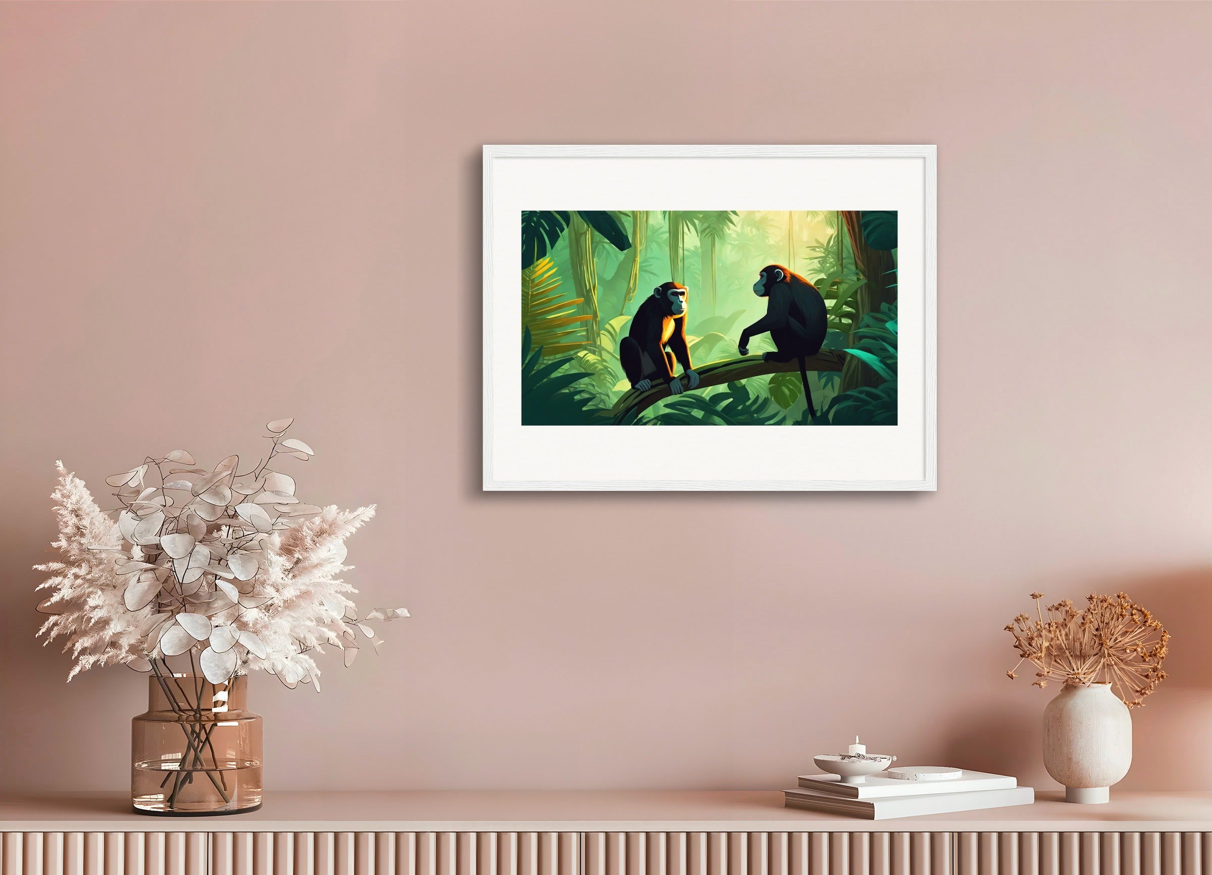 Poster with wood frame: Tropical jungle,