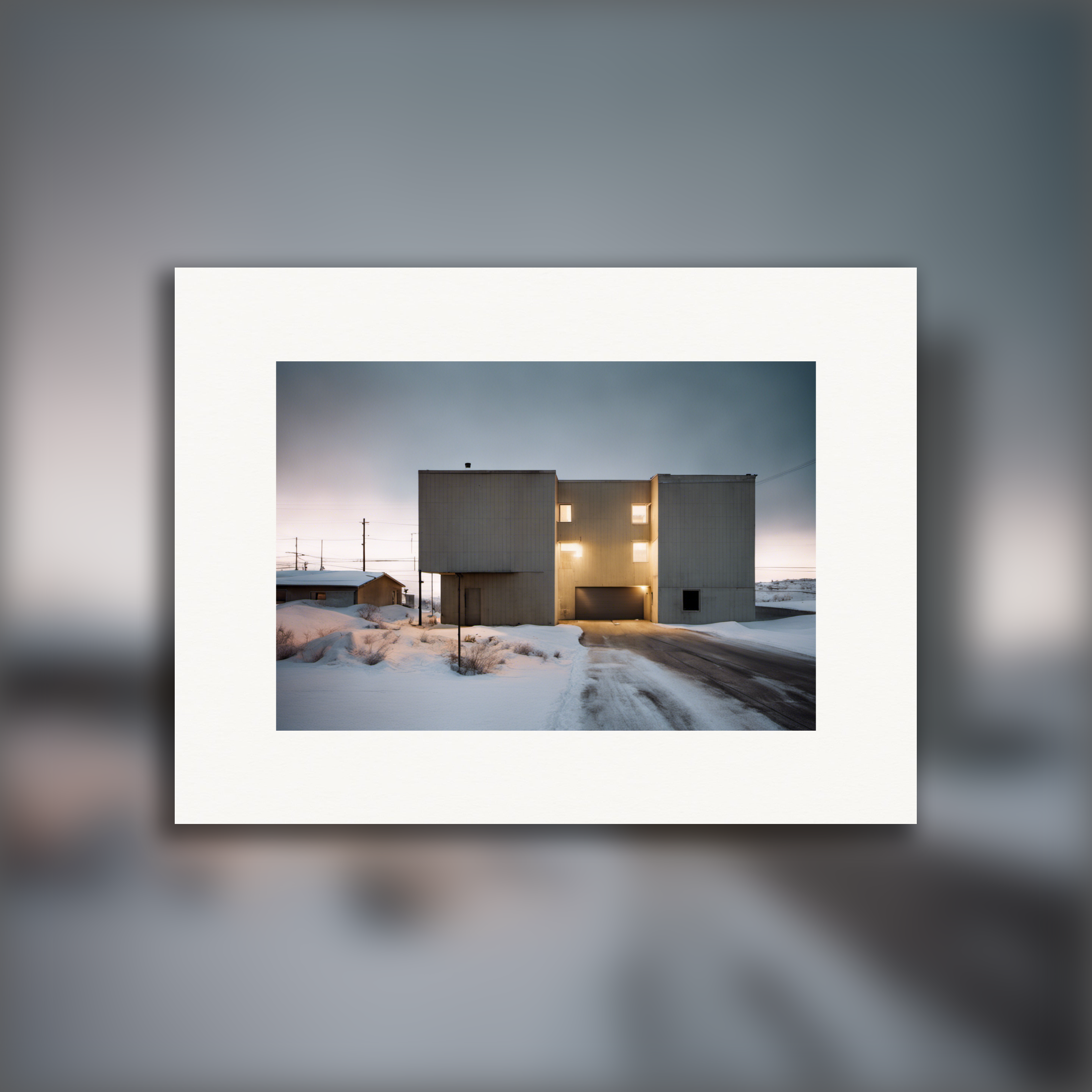 Abstracte stedelijke foto's die het spel van licht en schaduw benadrukken - Poster