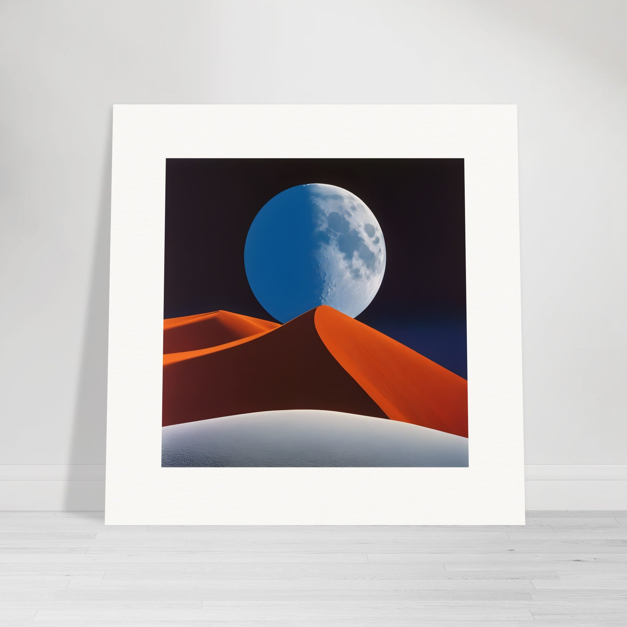 Images colorées et abstraites, capturant des compositions géométriques dans les paysages, Lune - Affiche