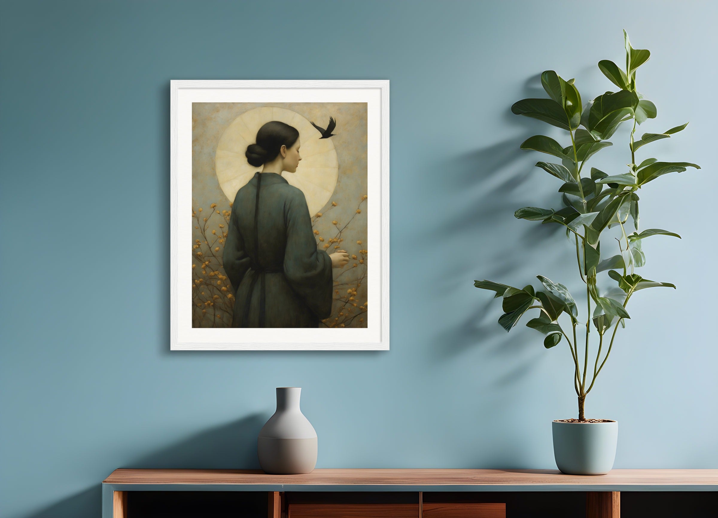 Poster with wood frame: Jan Mankes,