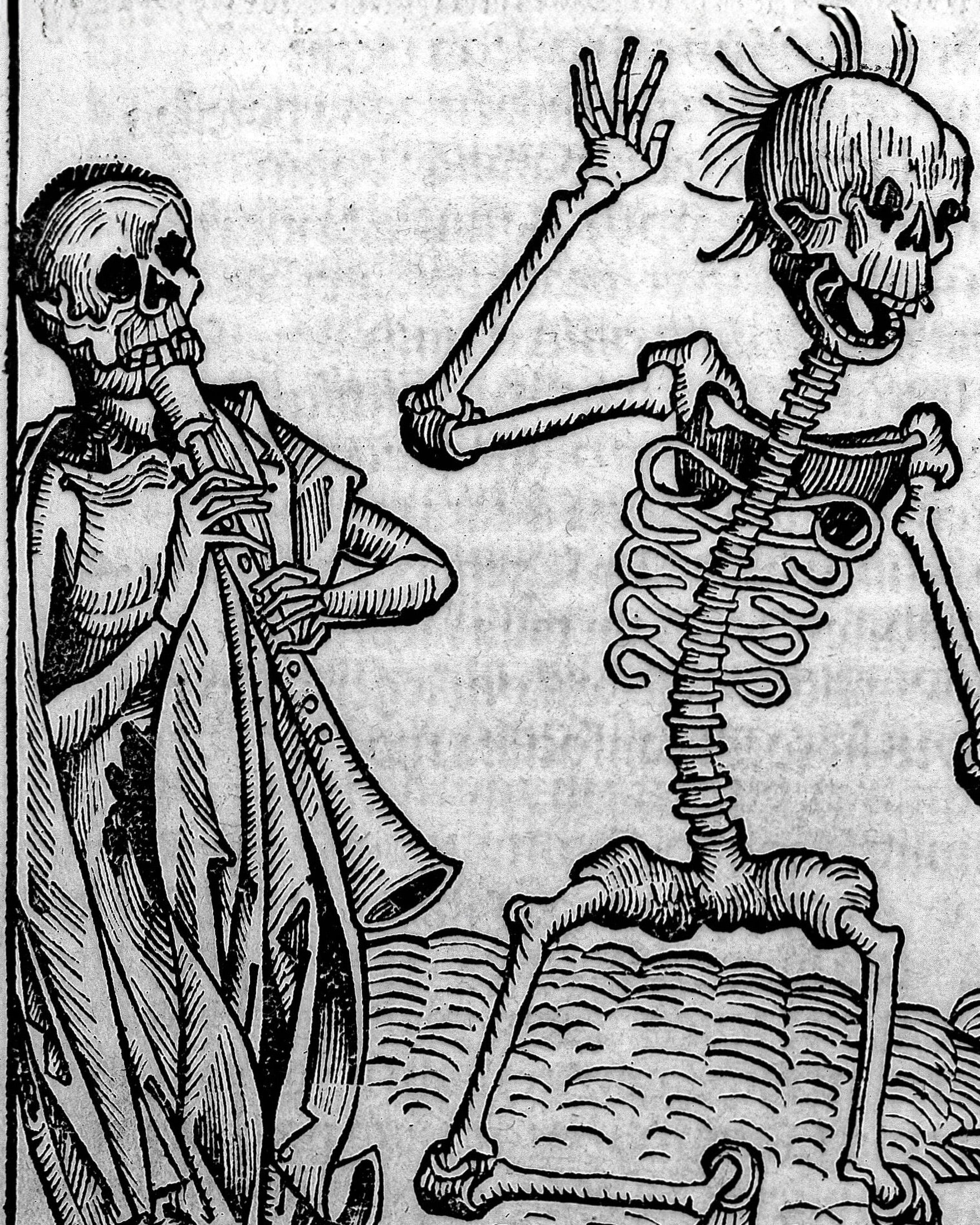 Danse Macabre - Liber chronicarum door Hartmann Schedel, 1493 Poster