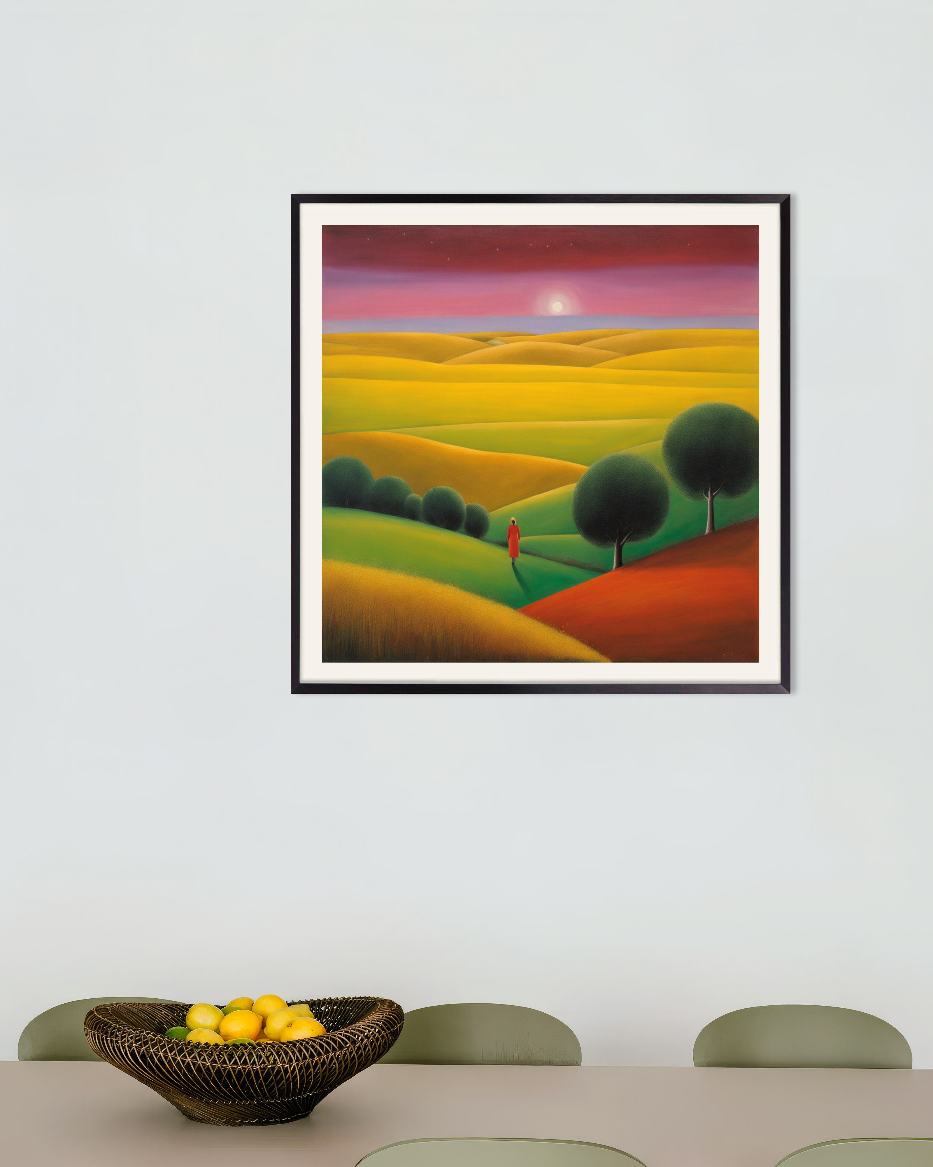 Poster of Abstract expressionism, walking on land - Poster, with metal frame
