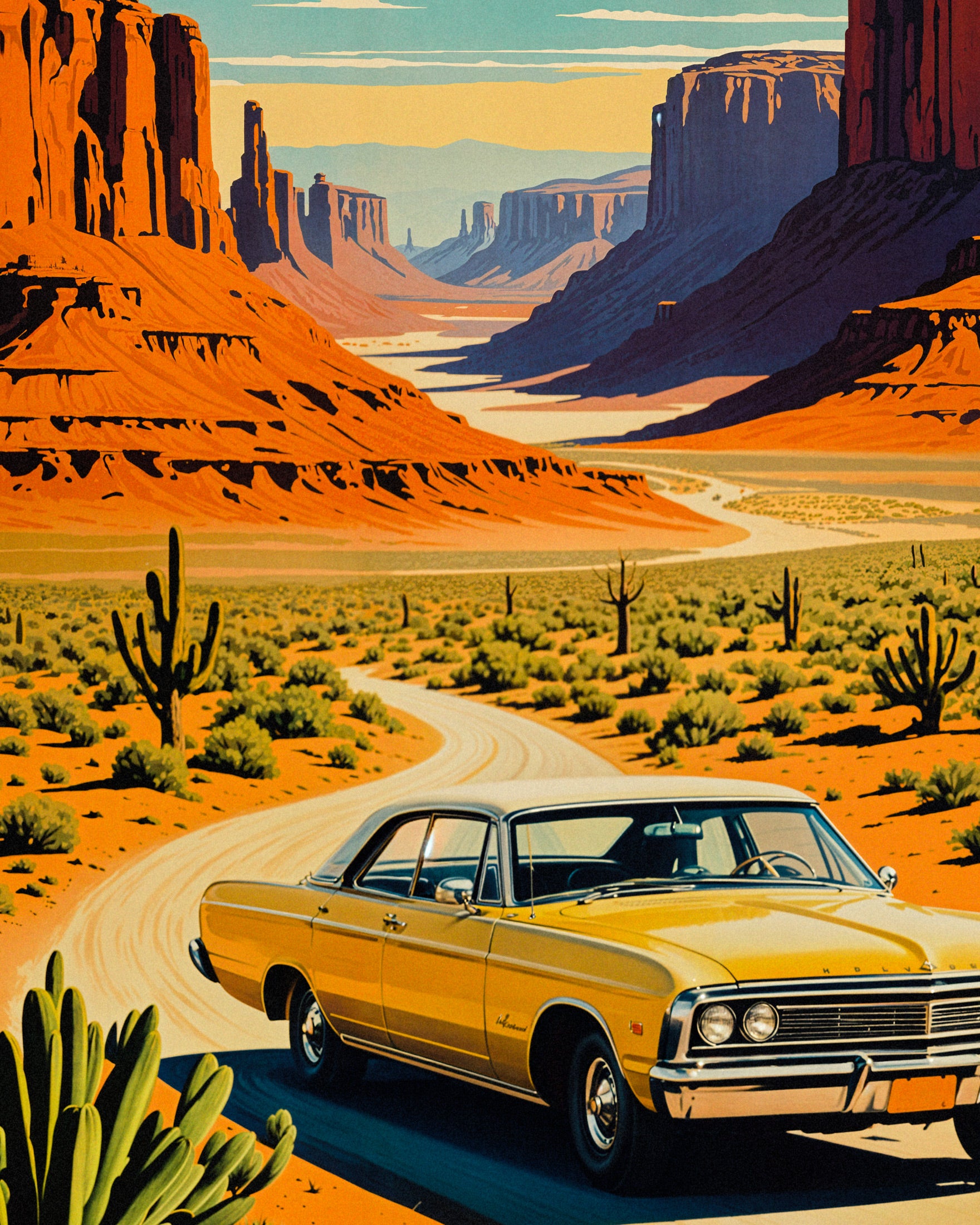 Affiche Monument Valley, vintage