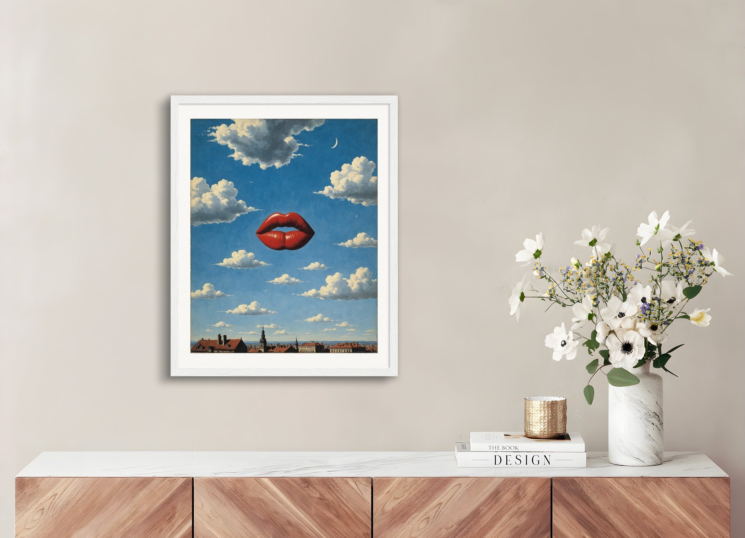 Poster with wood frame: Belgian surrealism,