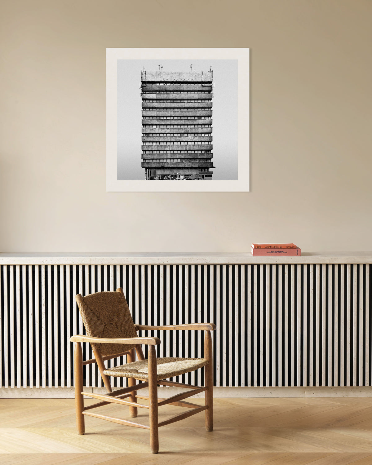 Poster ‘Kantoortoren met horizontale banden’