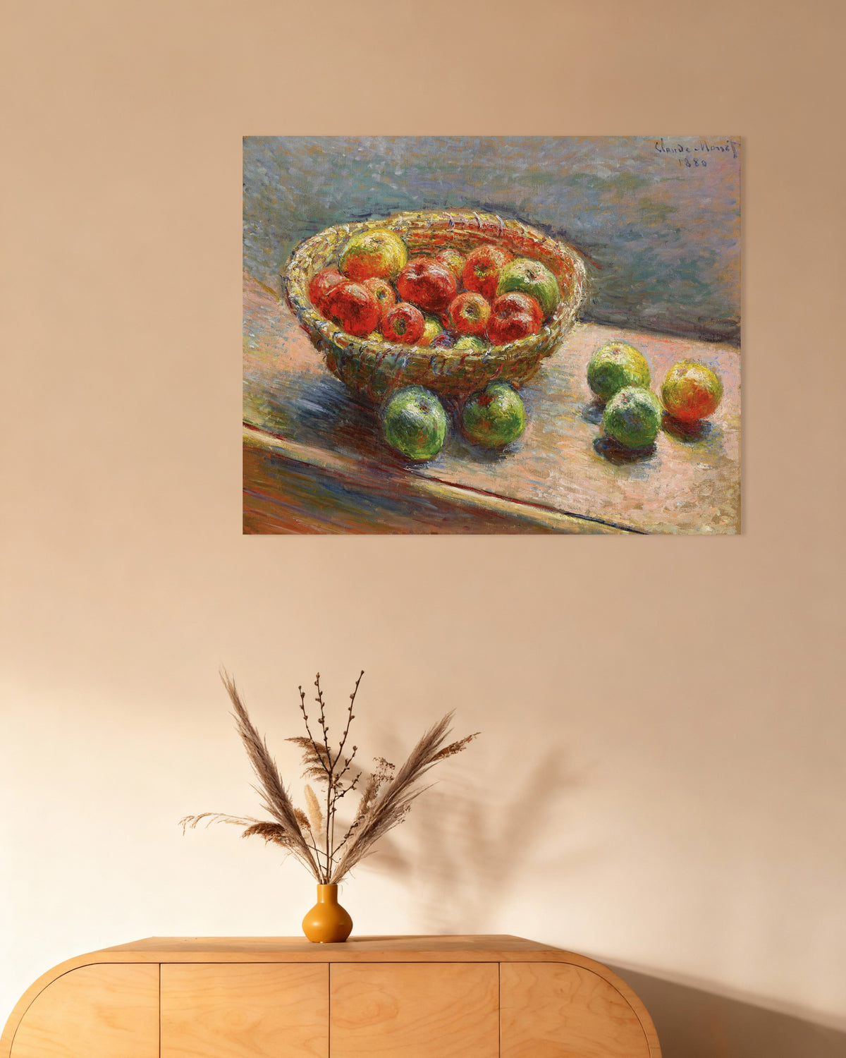 Poster De mand met appels (1880) van Claude Monet