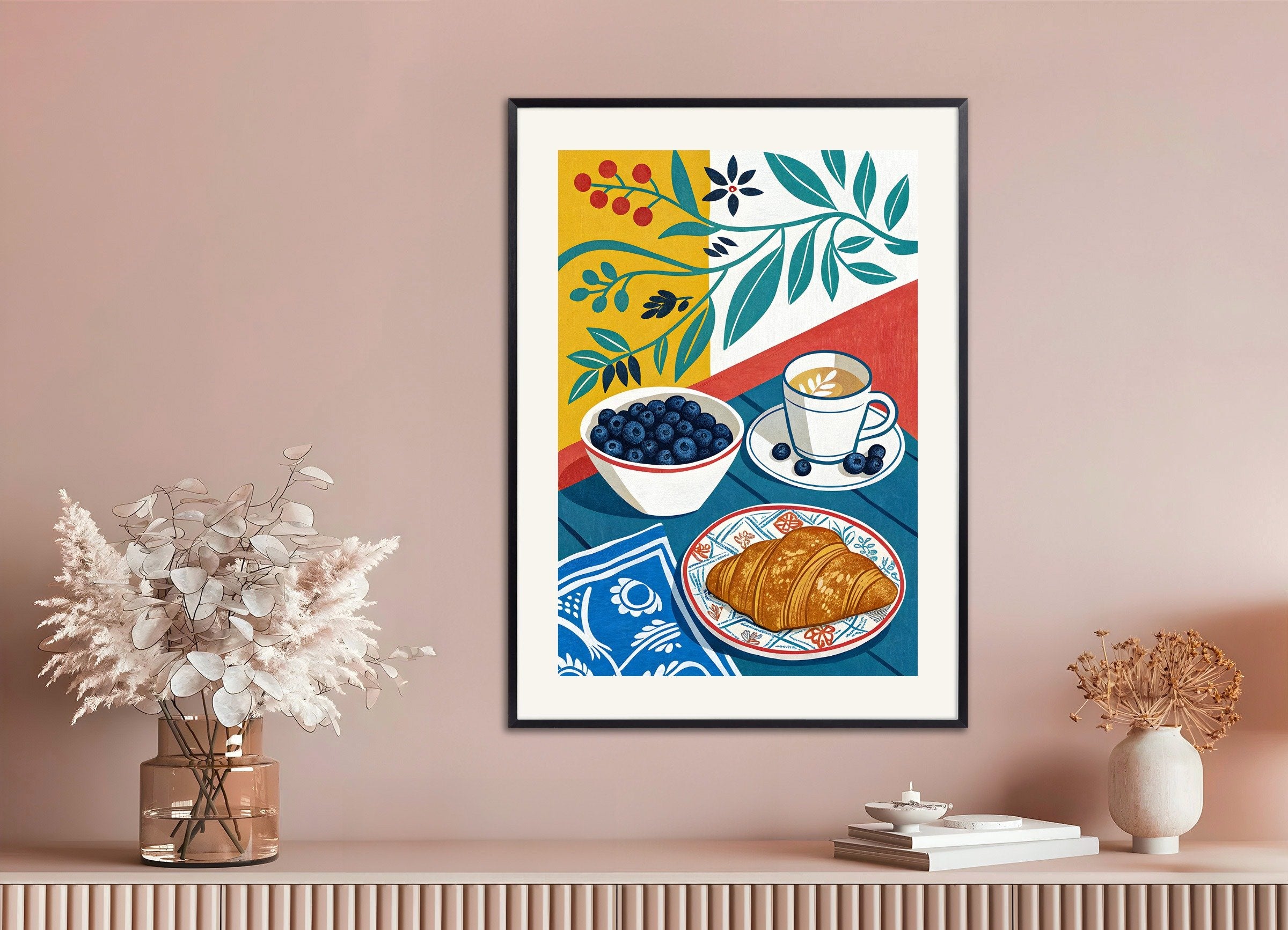 Poster of Breakfast poster, with metal frame