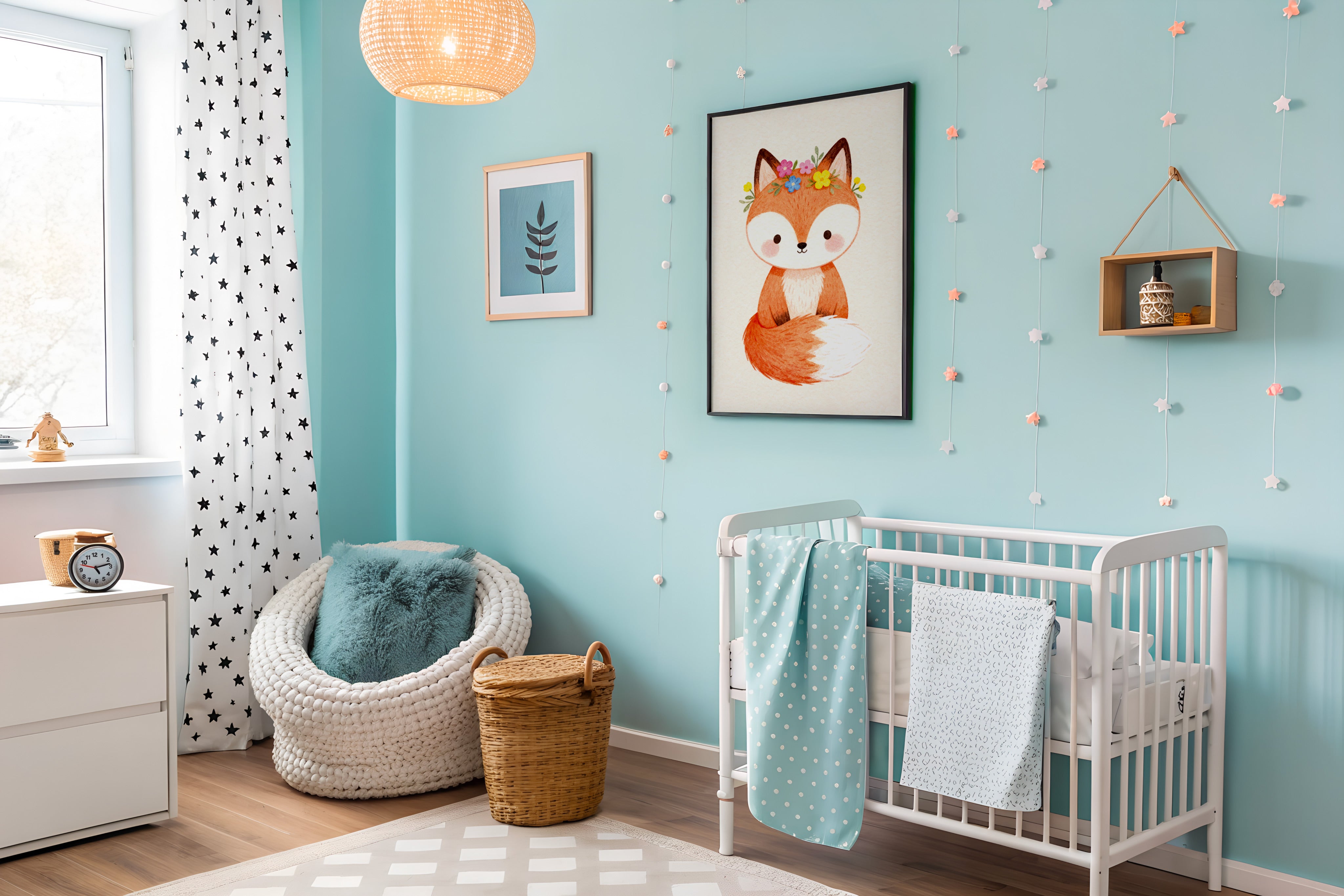 Vos Poster - Bosrijke Kinderkamer Muurdecoratie