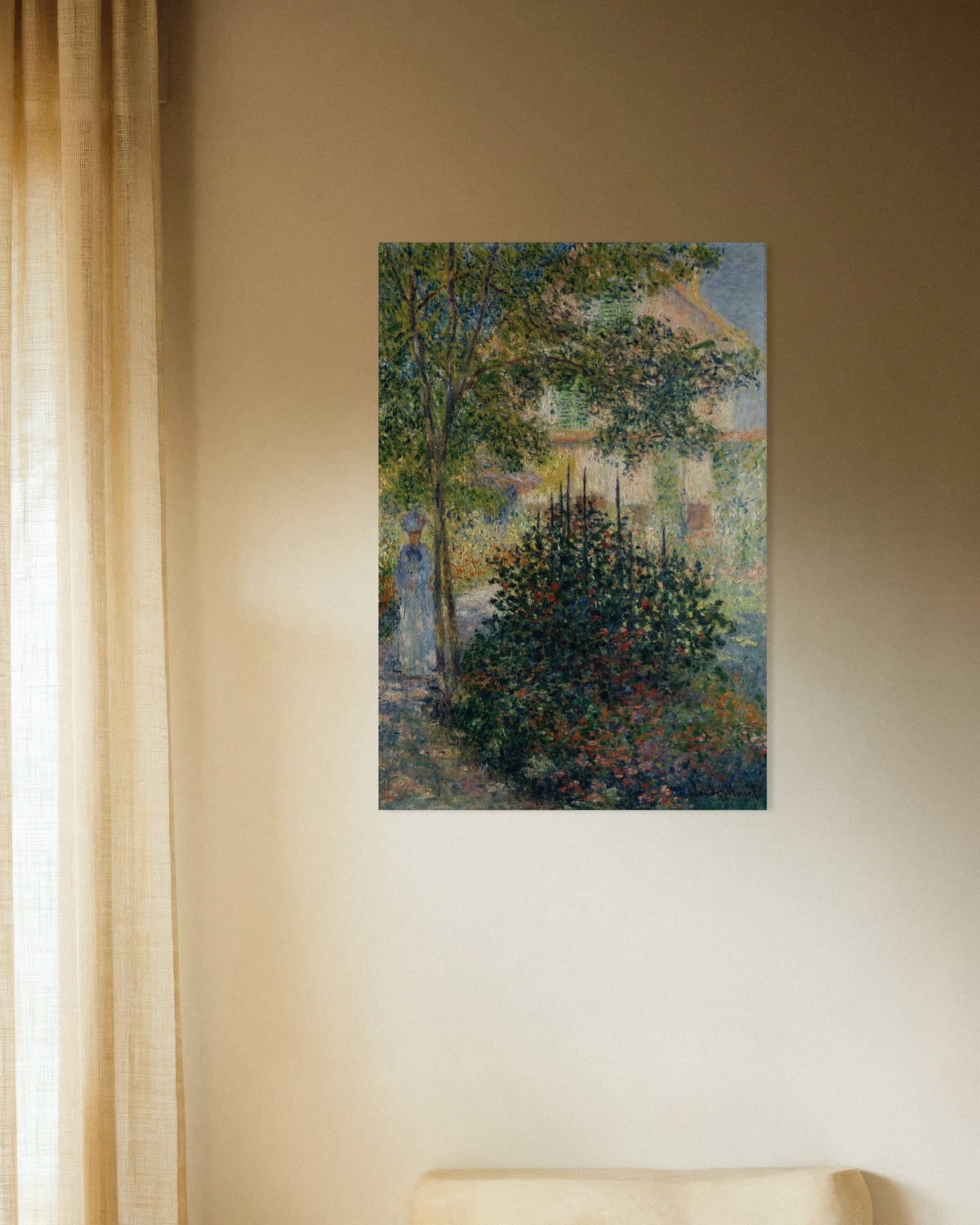 Affiche Camille Monet au jardin d'Argenteuil (1876) de Claude Monet