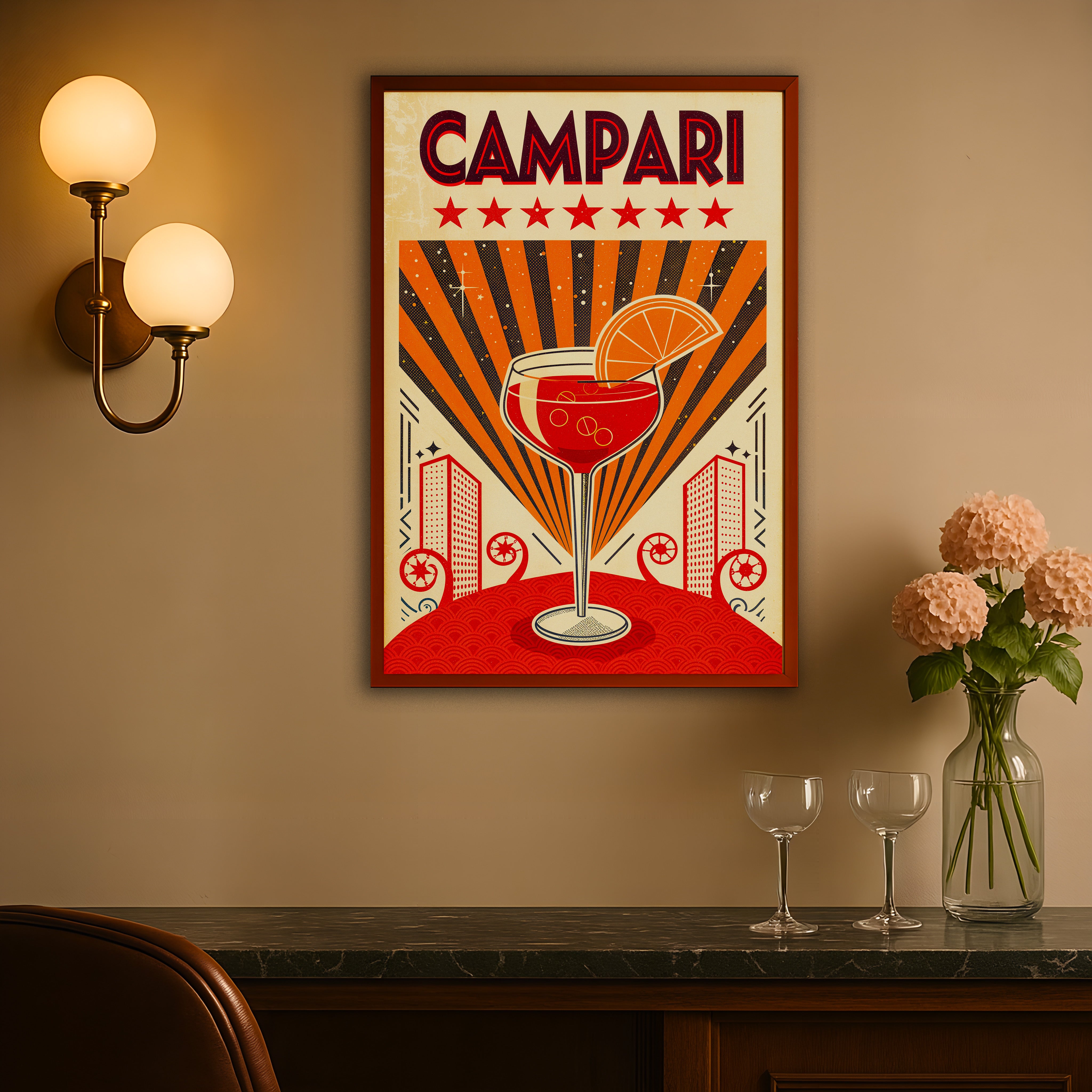 Campari Cocktail - Affiche Vintage