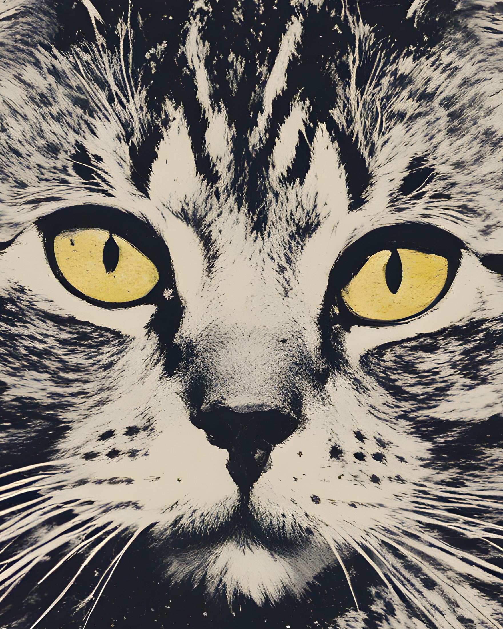 Portrait de chat - Affiche