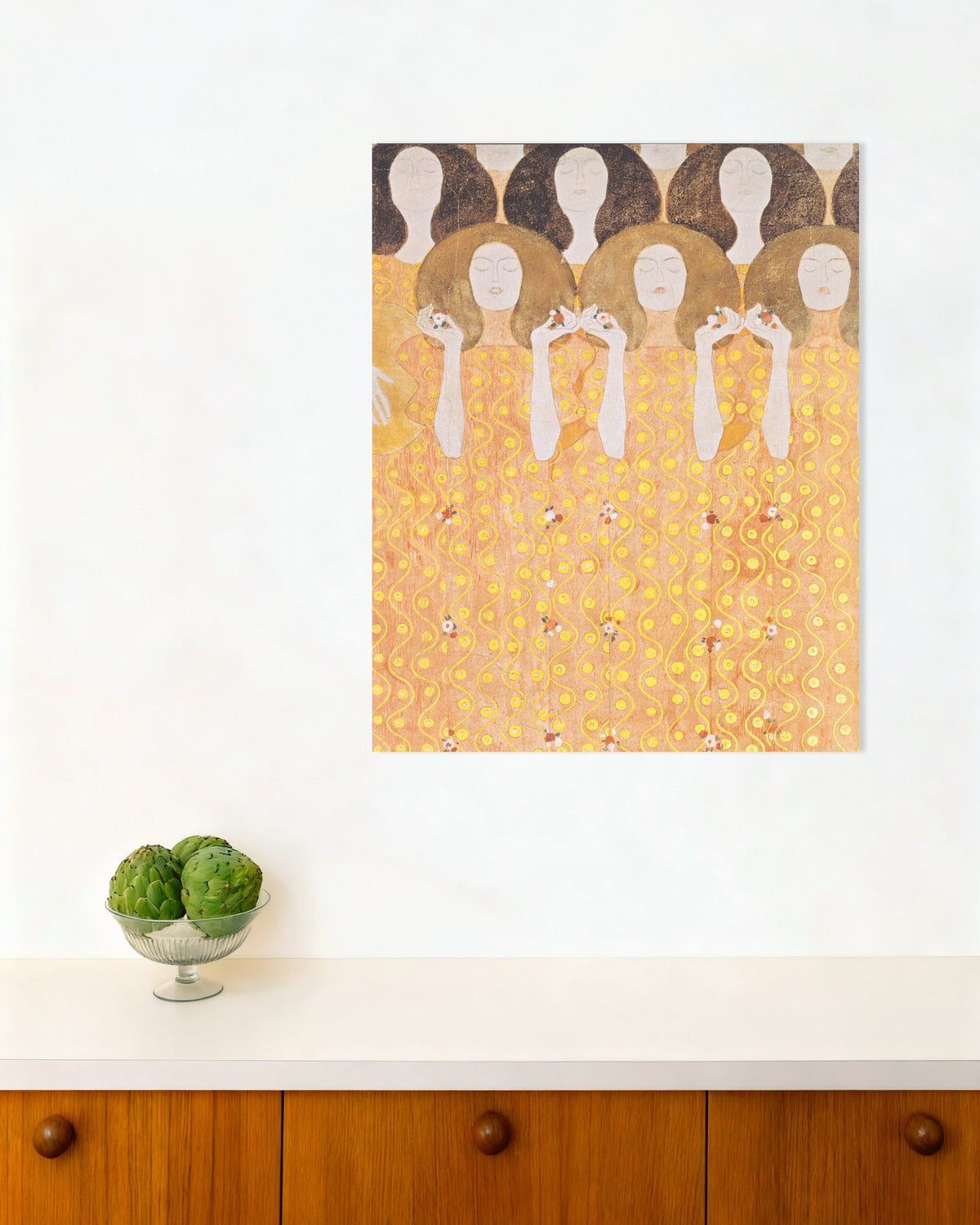 Affiche Chœur des anges du paradis, Frise Beethoven (1902) de Gustav Klimt