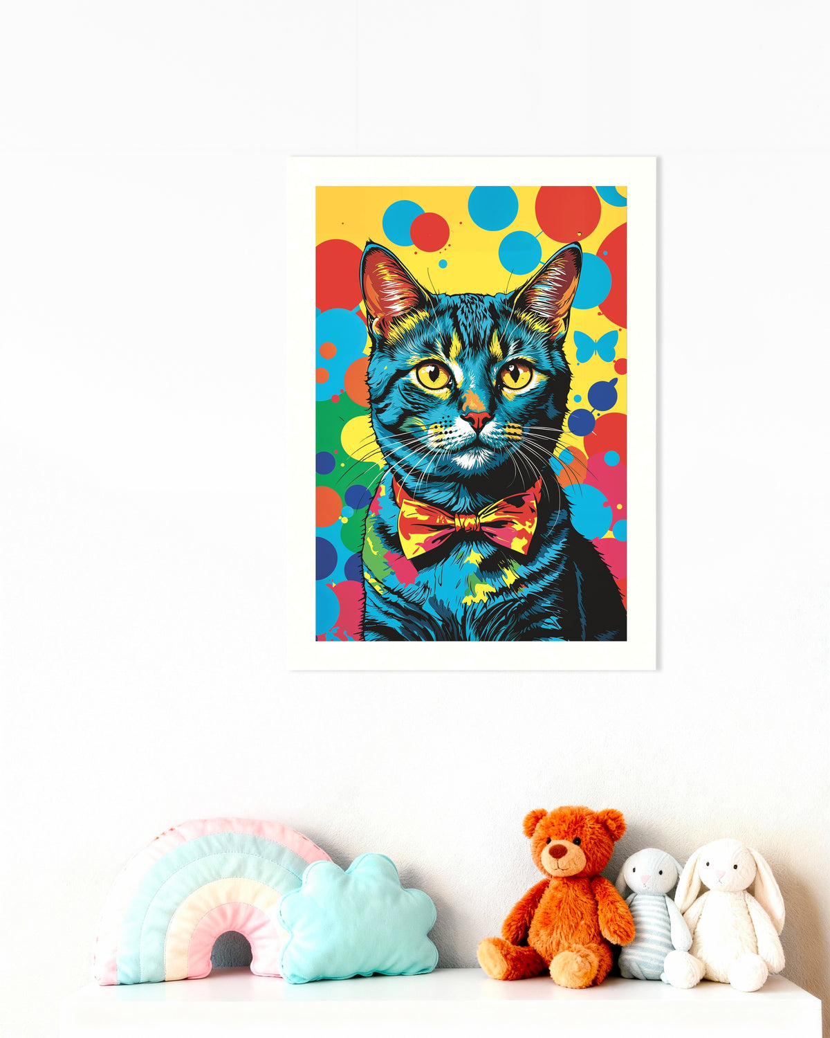 Poster de l’affiche chat colorée