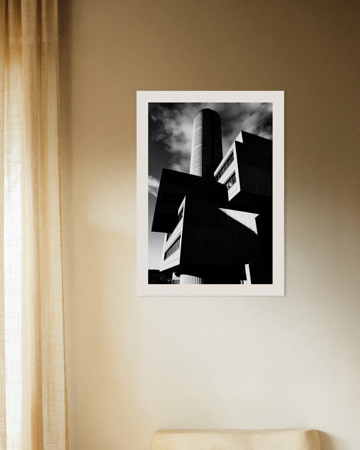 Poster ‘Cilindertoren en zwevende blokken’