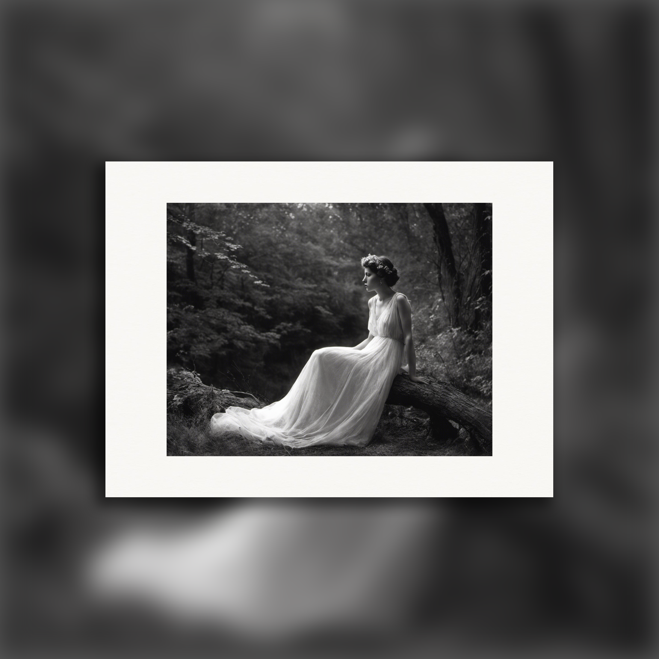 Photographie pictorialiste et romantique américaine du XXème siècle, noir et blanc, Fantôme - Affiche