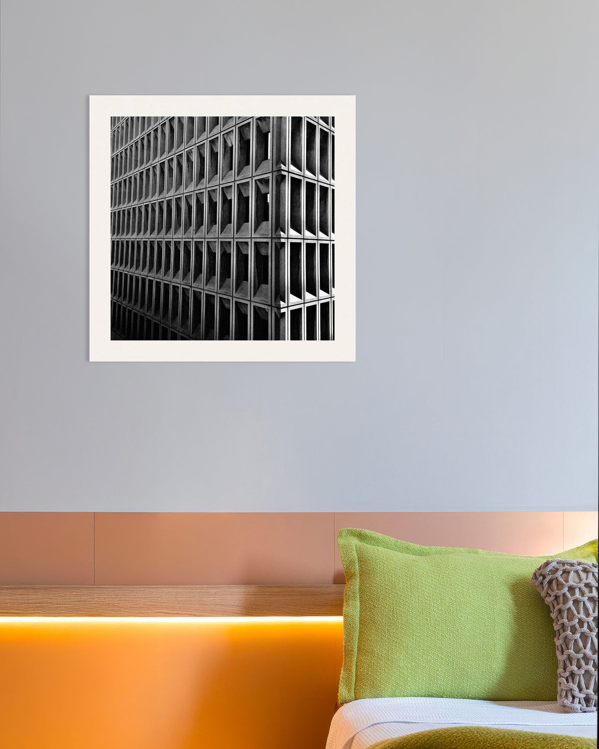 Poster ‘Hoek met diep raamraster’