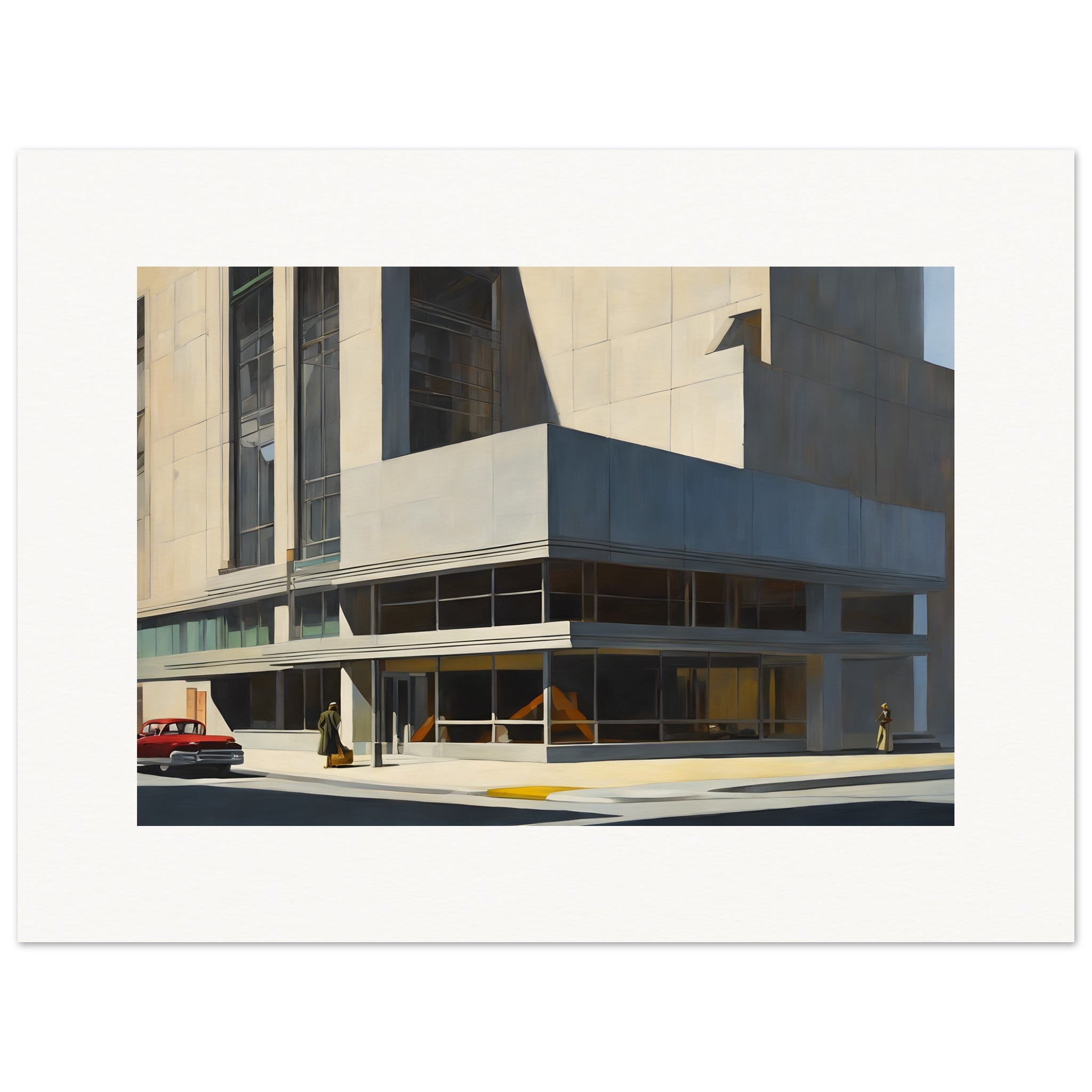 Peinture américaine réaliste du XXème siècle, Architecture brutaliste - Affiche