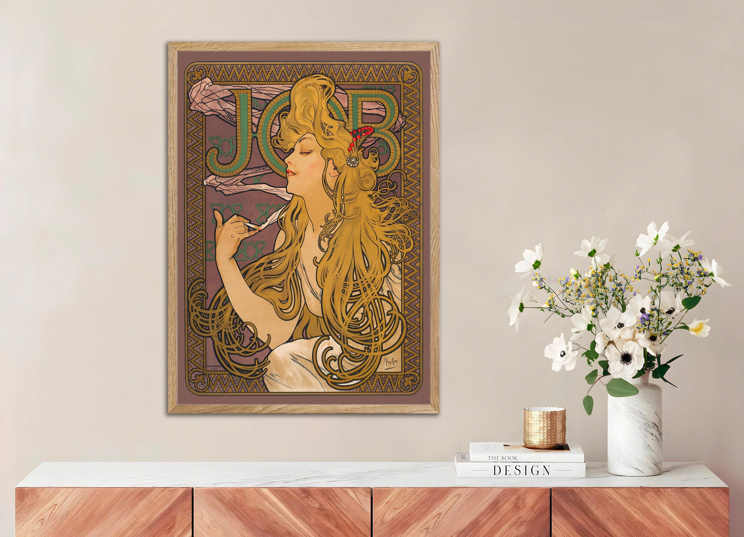 Job (1896) door Alfons Mucha - Poster