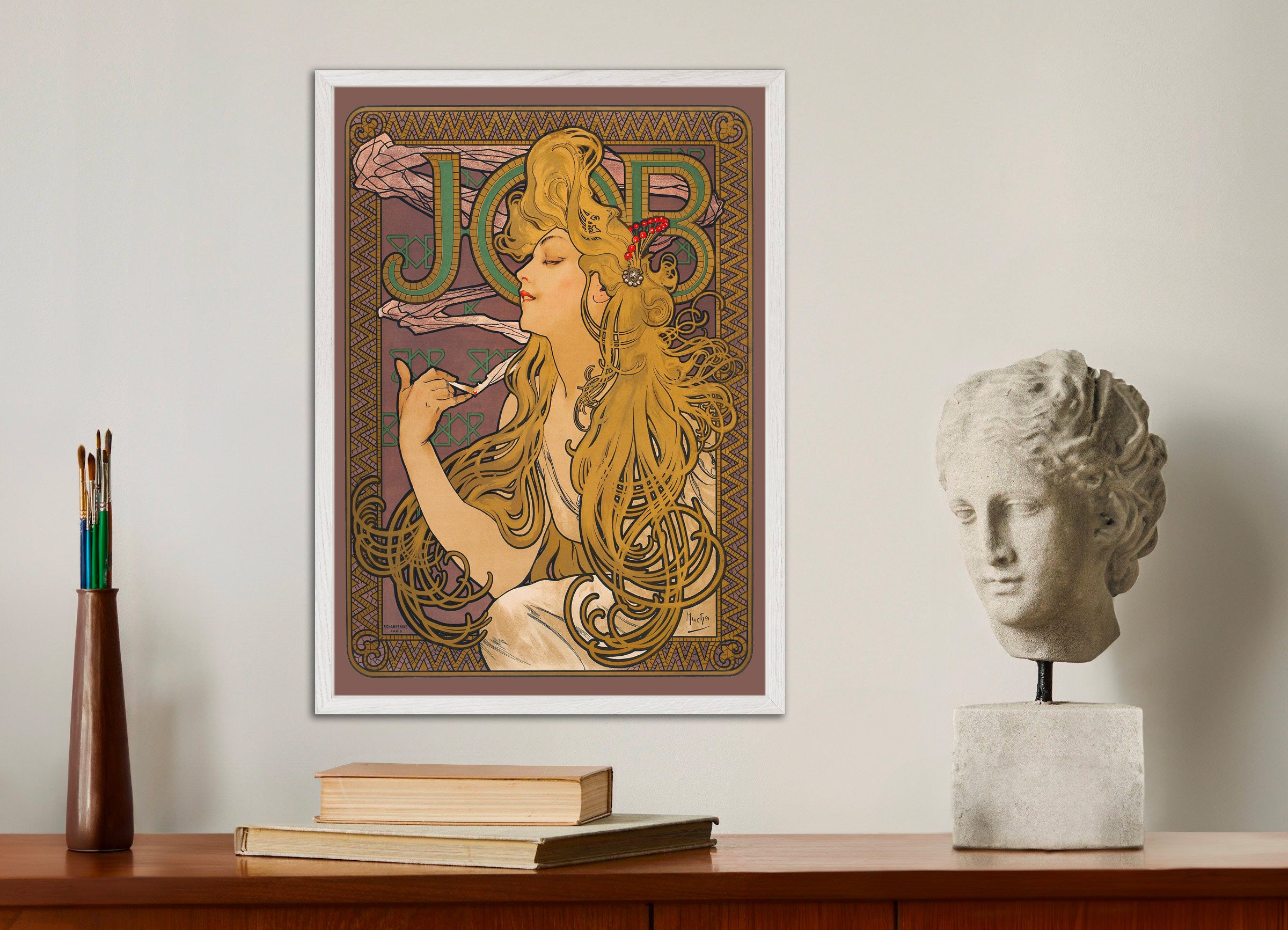 Job (1896) door Alfons Mucha - Poster