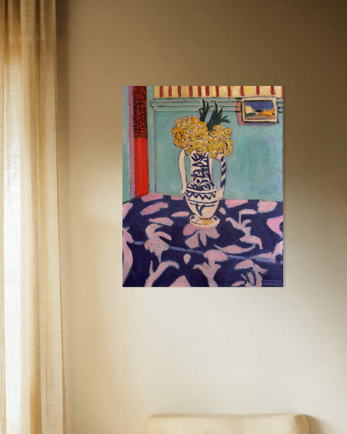 Poster of Les coucous, tapis bleu et rose (1911) by Henri Matisse - Poster