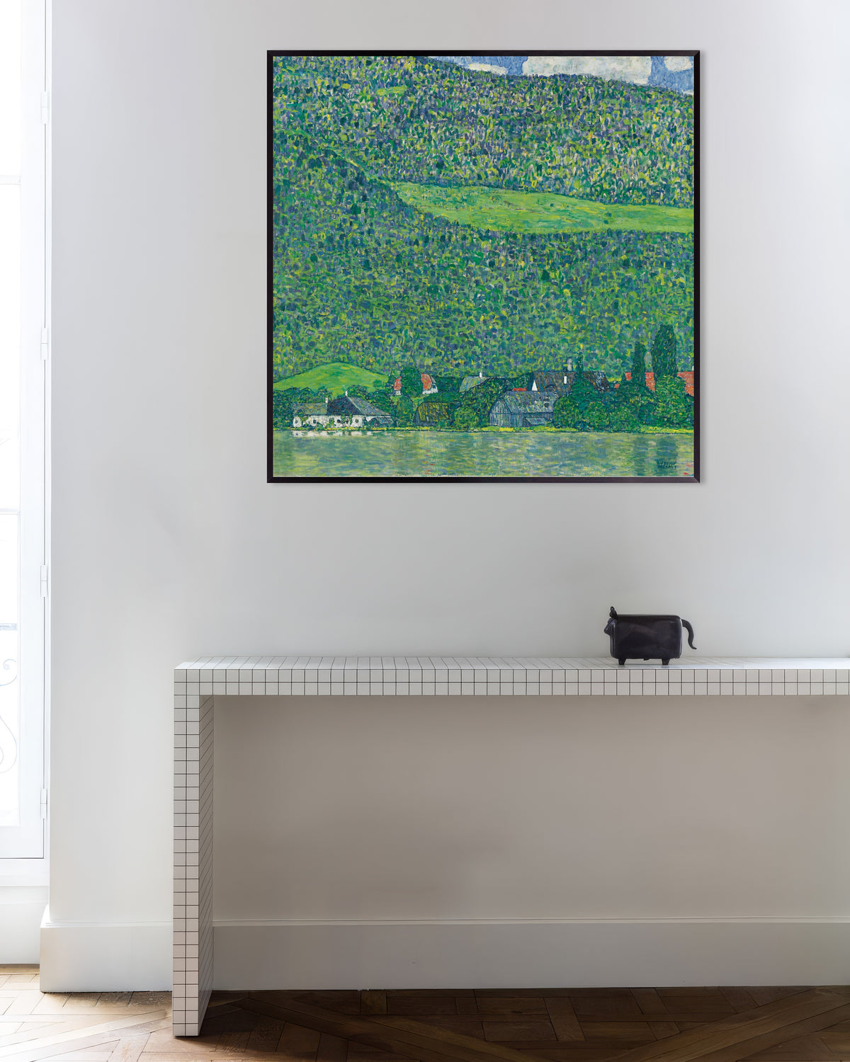 Poster Litzlberg au bord de l’Attersee (1914–1915), de Gustav Klimt, avec un cadre en métal