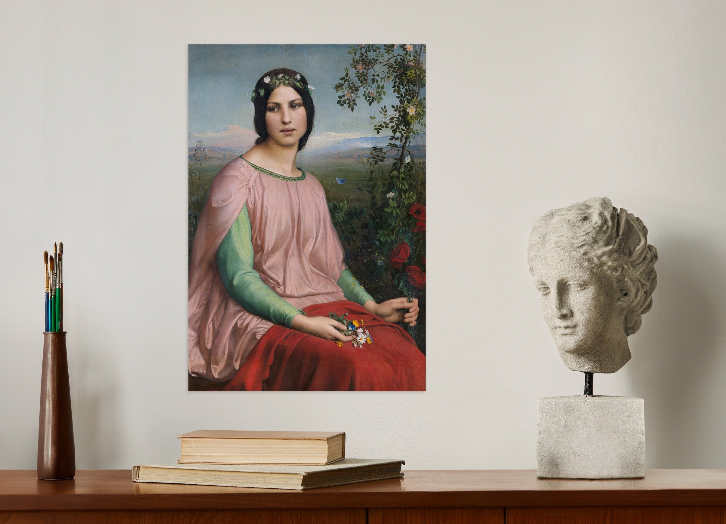 Poster of Louis Janmot "Fleur des Champs" - Classic French Art Print