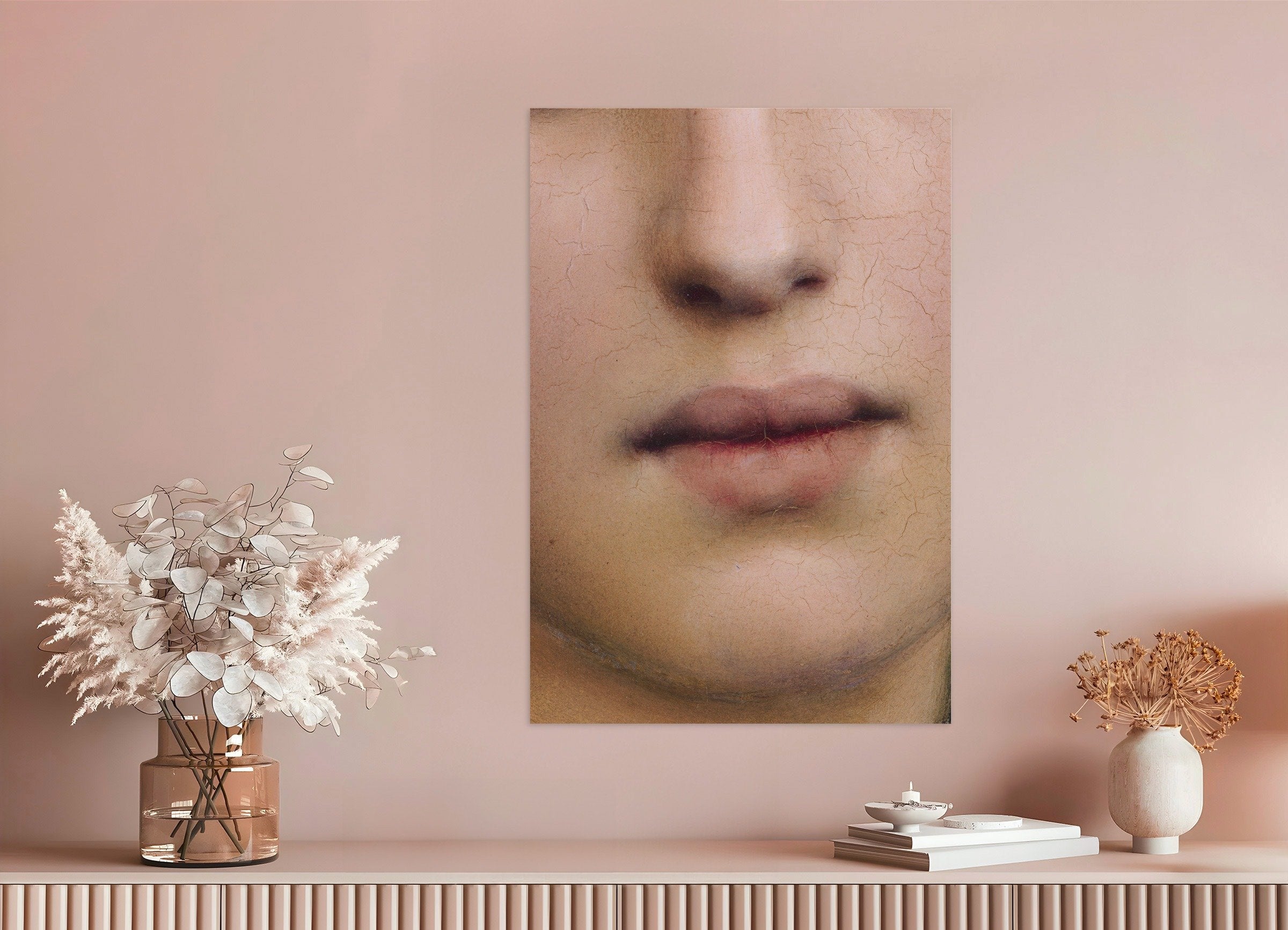 Poster of Louis Janmot "Fleur des Champs" Lips Detail - Fine Art Print