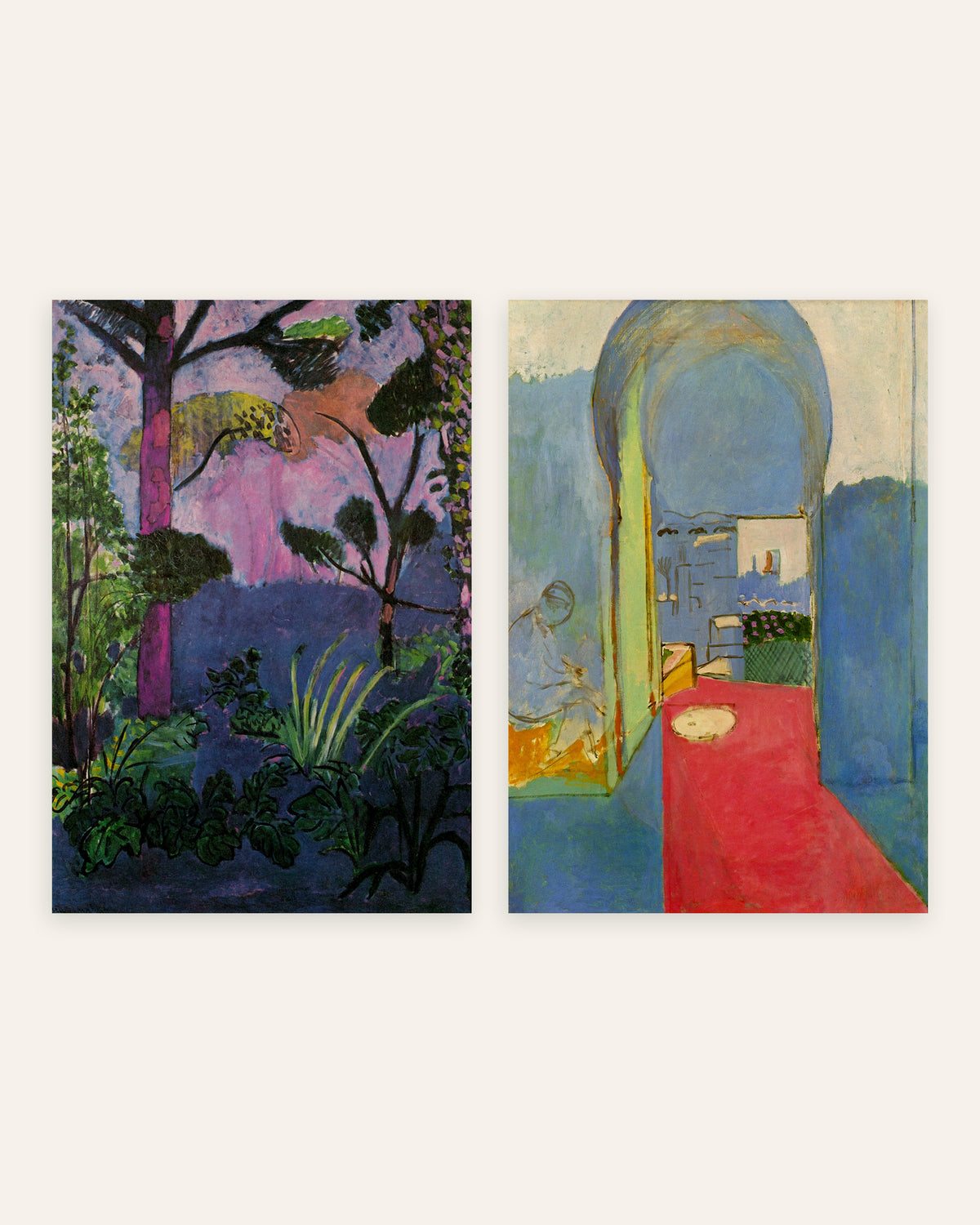 Matisse posters, set van 2: Marokkaans landschap (Acanthus) en Toegang tot de kasba, zonder lijst