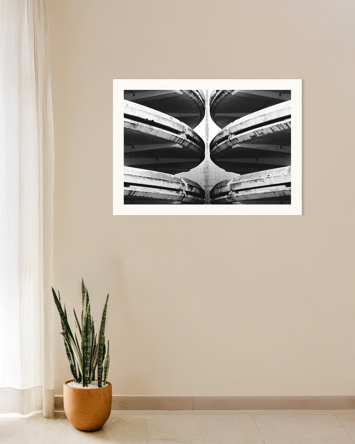 Poster ‘Gespiegelde parkeergaragehellingen’