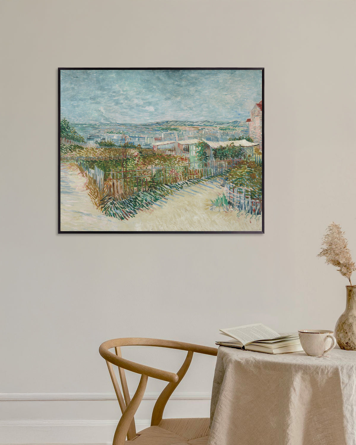 Poster de Montmartre, derrière le Moulin de la Galette (1887), Vincent van Gogh, avec cadre métallique