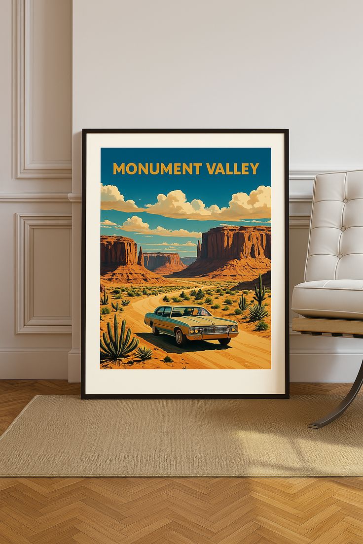 Affiche Monument Valley, vintage