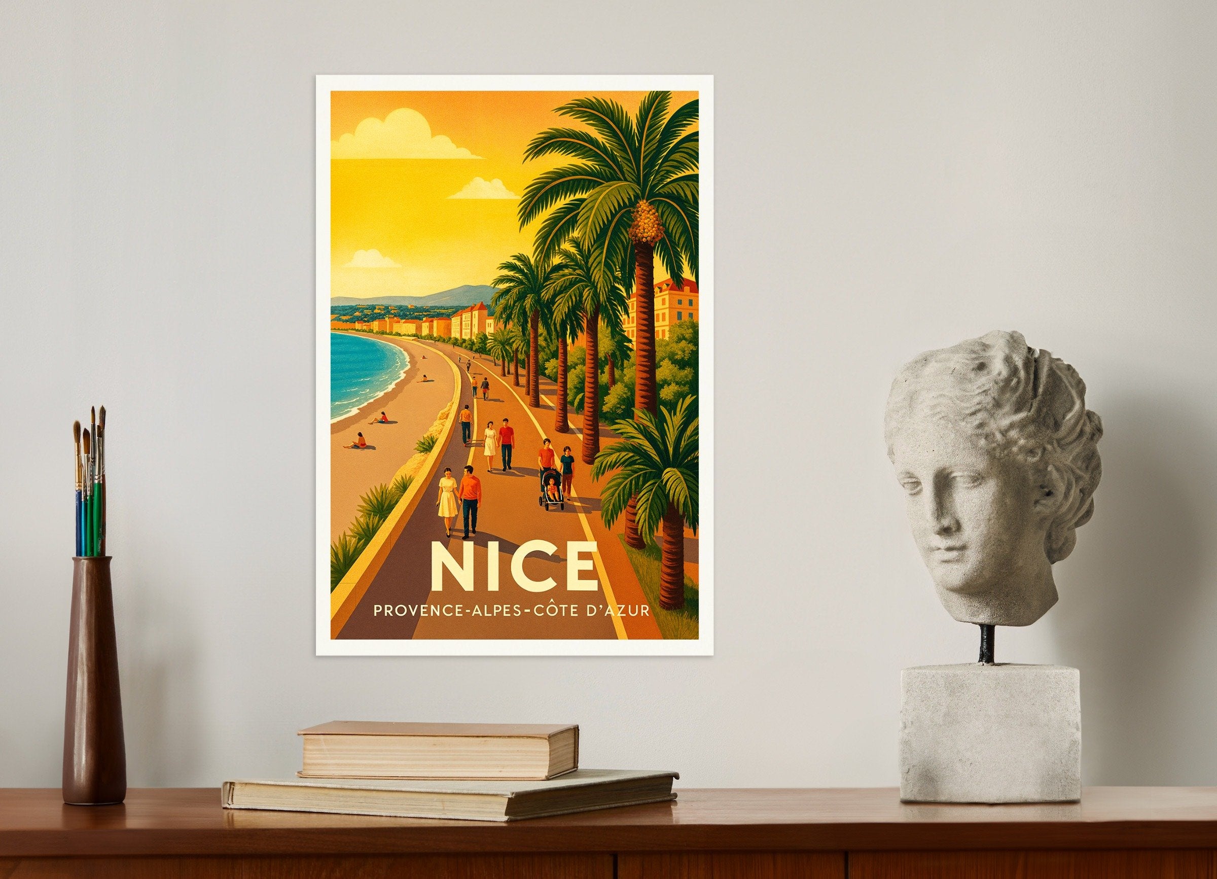 Poster of Nice Promenade Poster – French Riviera