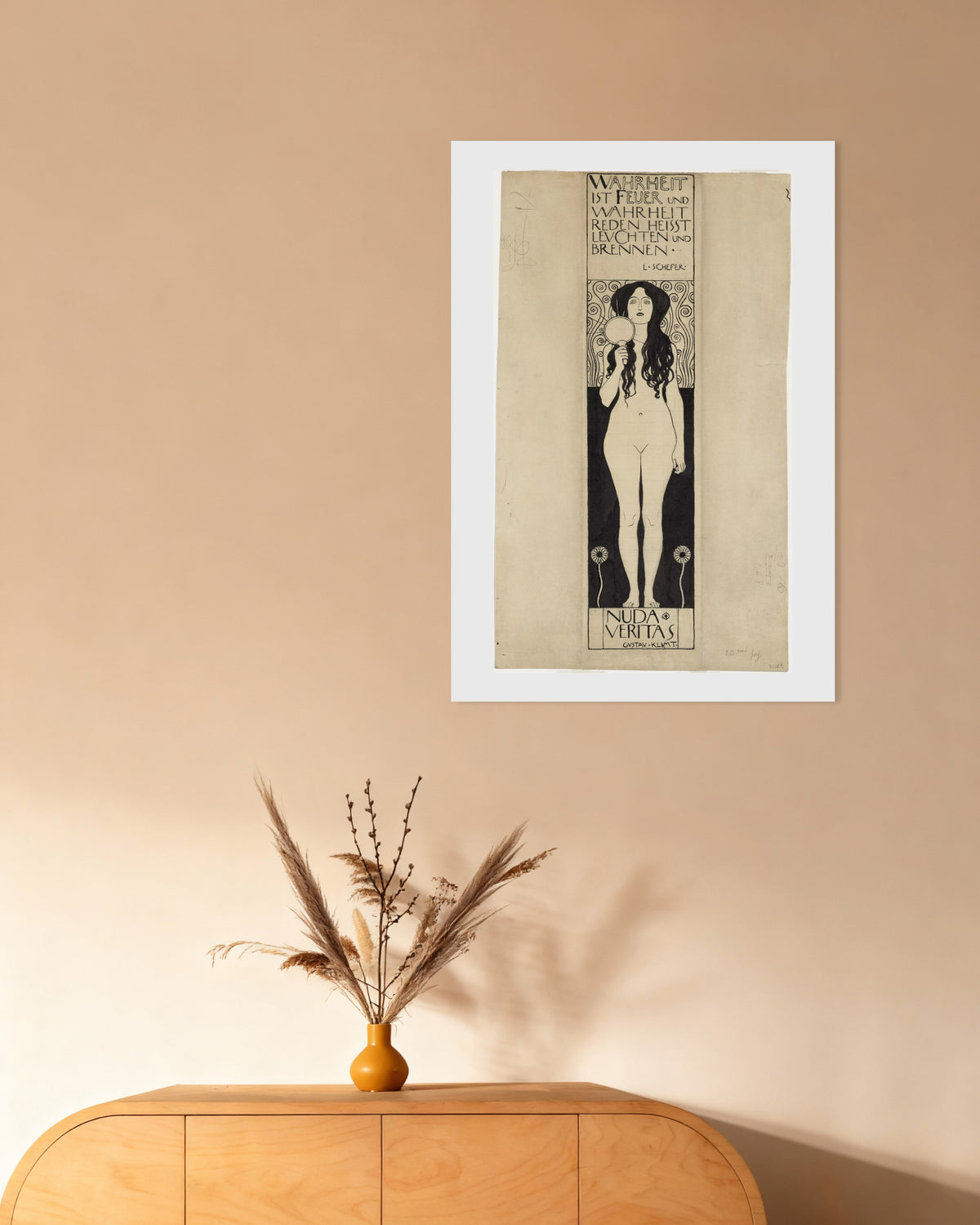 Poster Nuda Veritas (1898) van Gustav Klimt