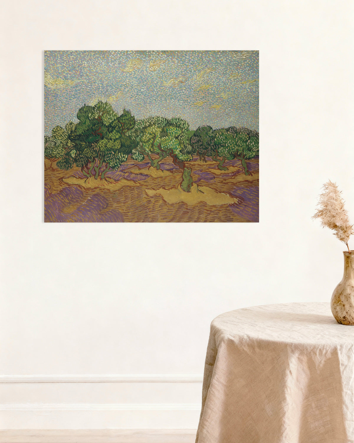Poster d’Oliviers sous un ciel pâle (1889) de Vincent van Gogh