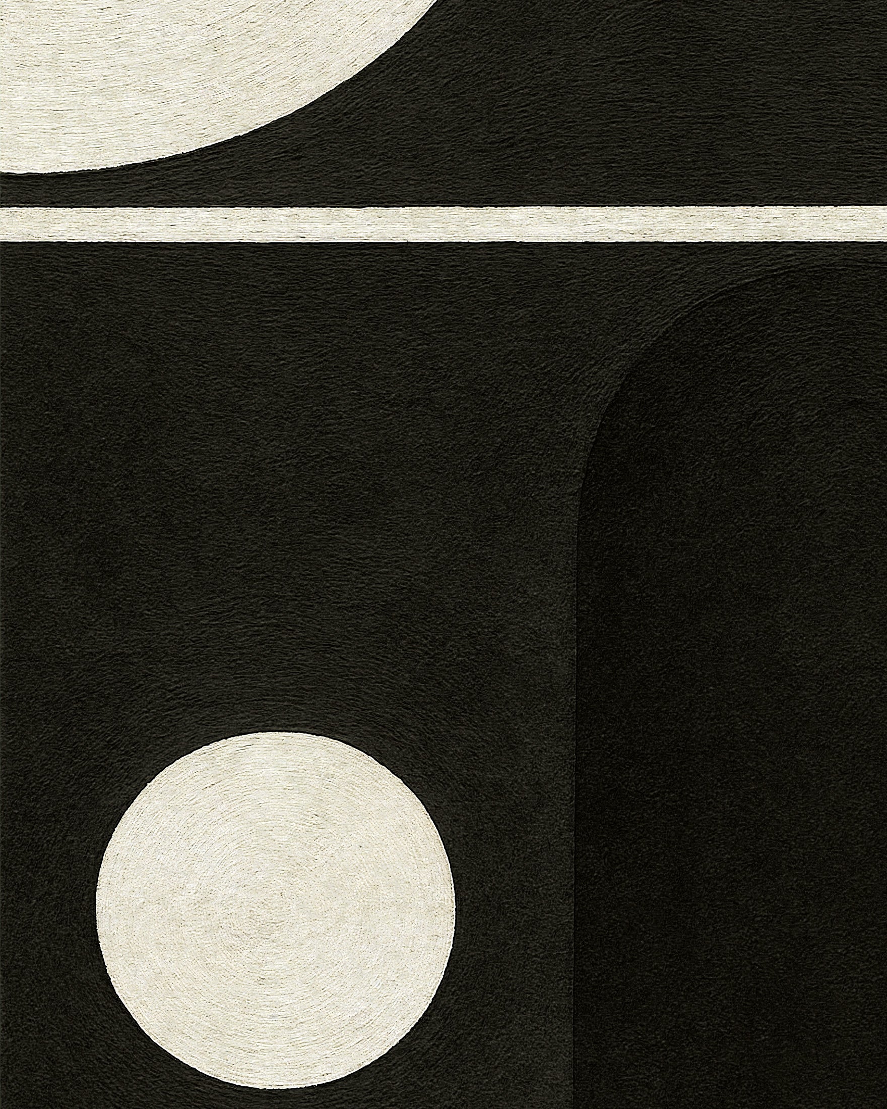 Formes noires et blanches – poster géométrique minimaliste