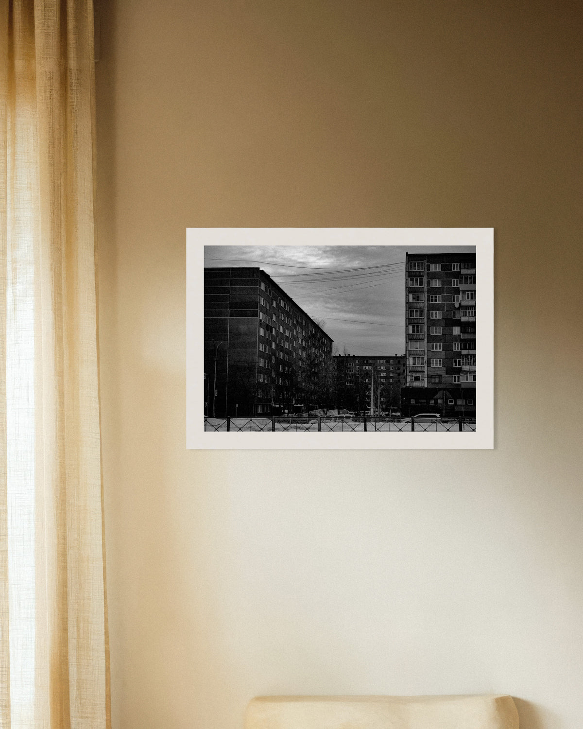 Affiche « Immeubles préfabriqués en hiver »