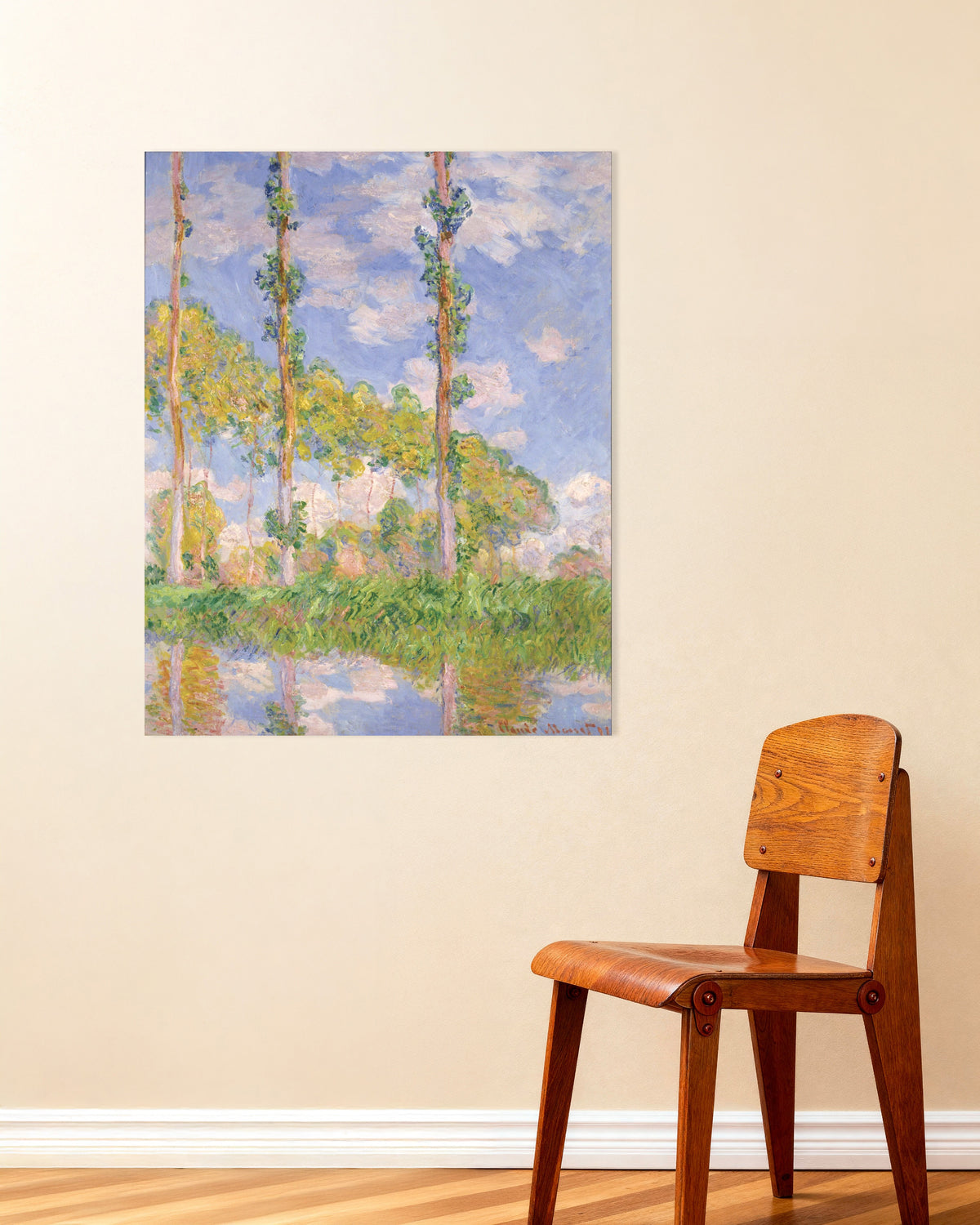 Affiche Peupliers au soleil (1891) de Claude Monet