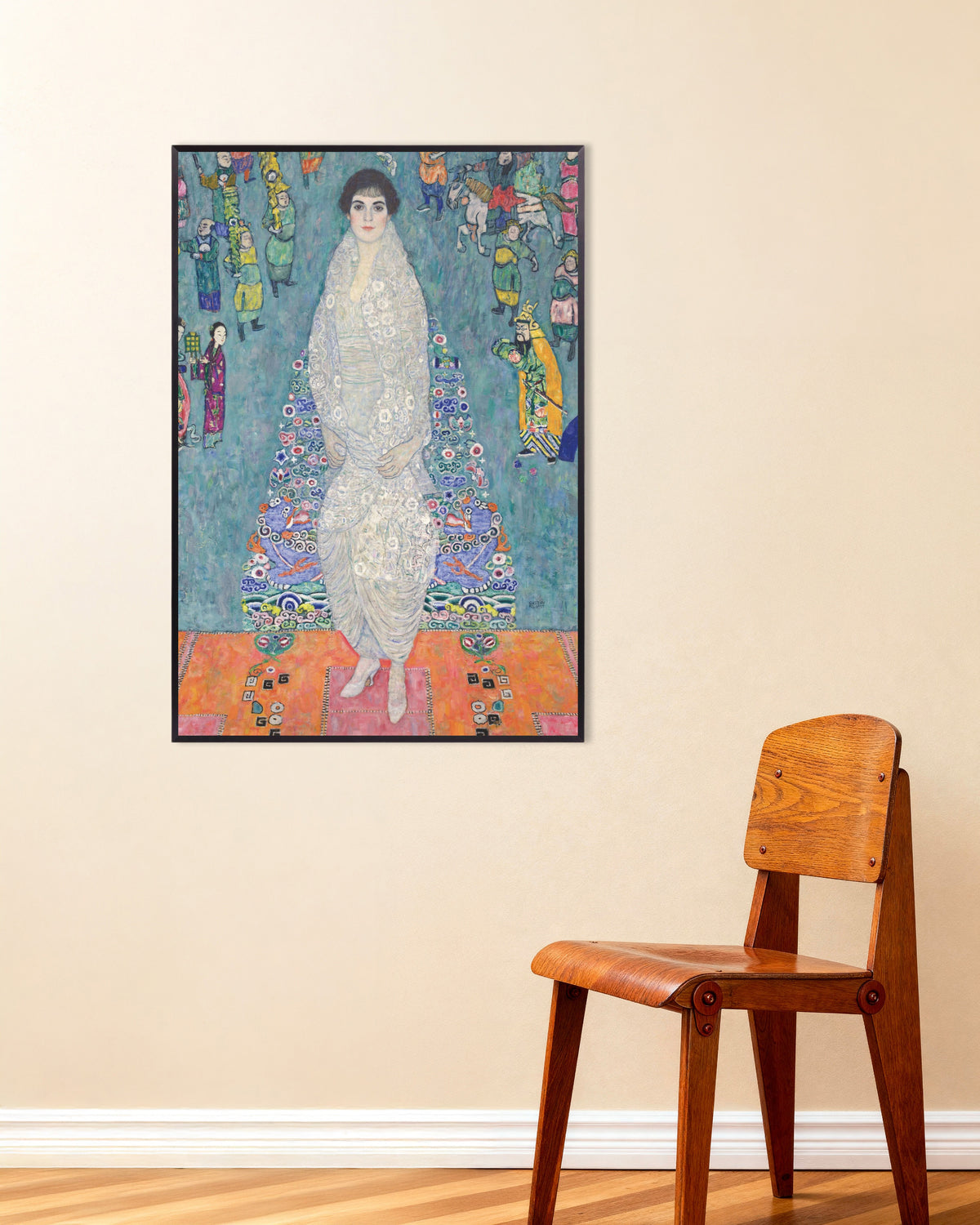 Poster Portret van Elisabeth Lederer (1914–1916) van Gustav Klimt met metalen lijst