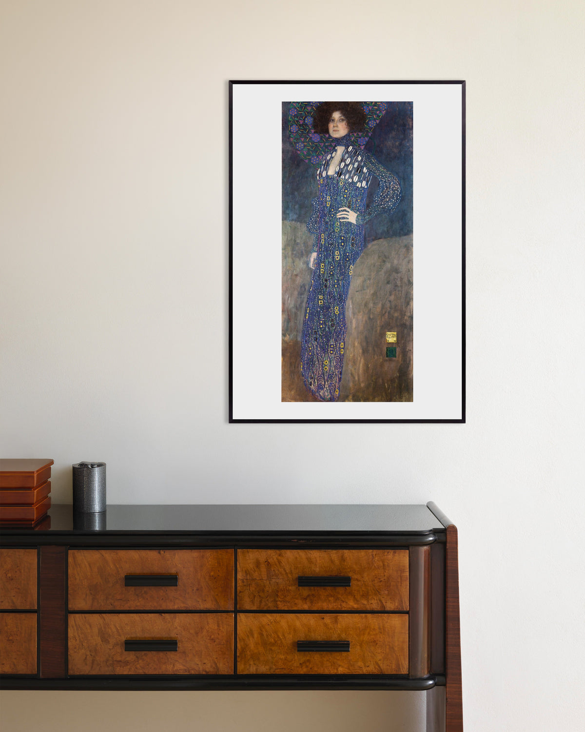 Affiche Portrait d'Emilie Flöge (1902) de Gustav Klimt, avec un cadre en métal