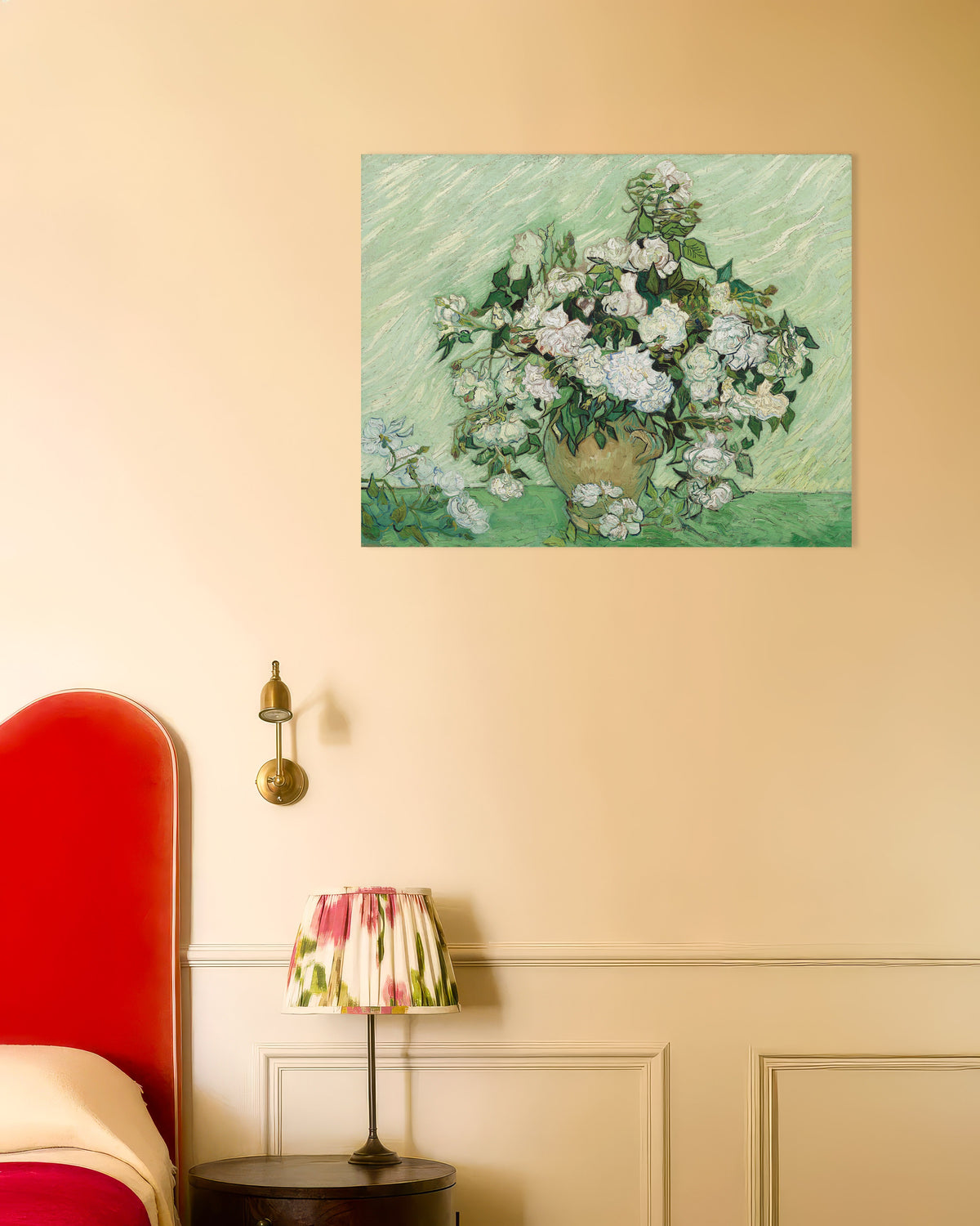 Poster van Roses (1890) van Vincent van Gogh