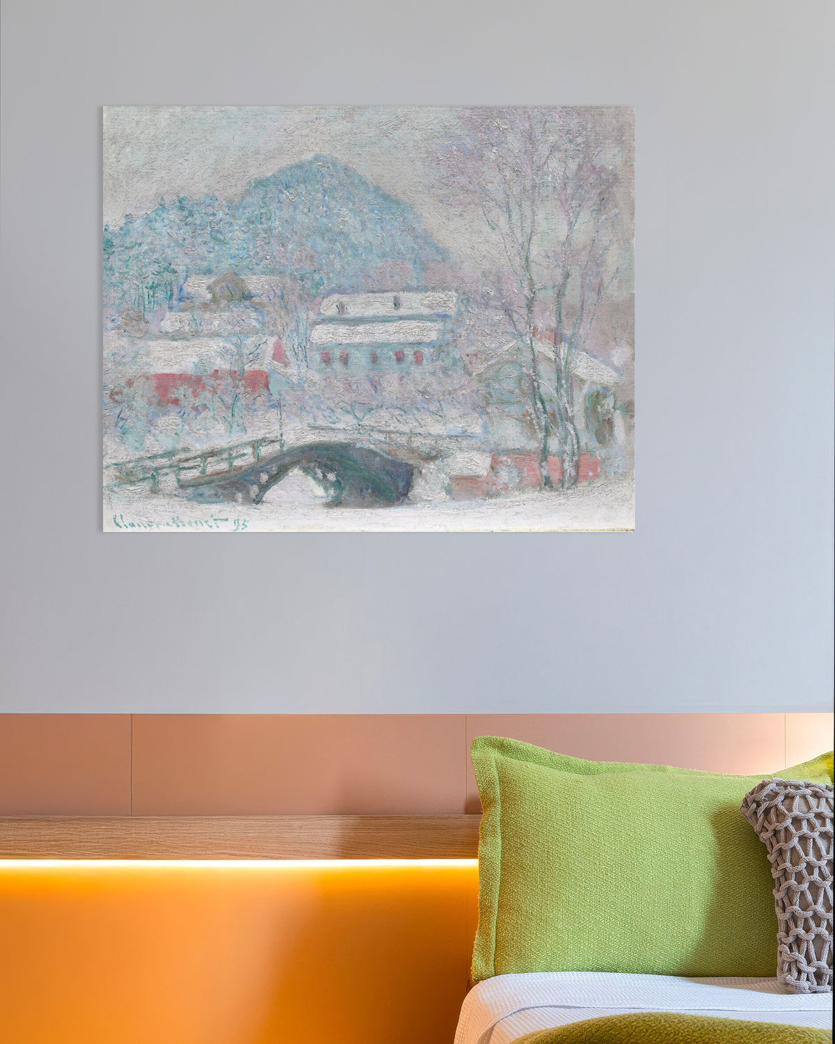 Poster Sandvika, Noorwegen (1895) van Claude Monet