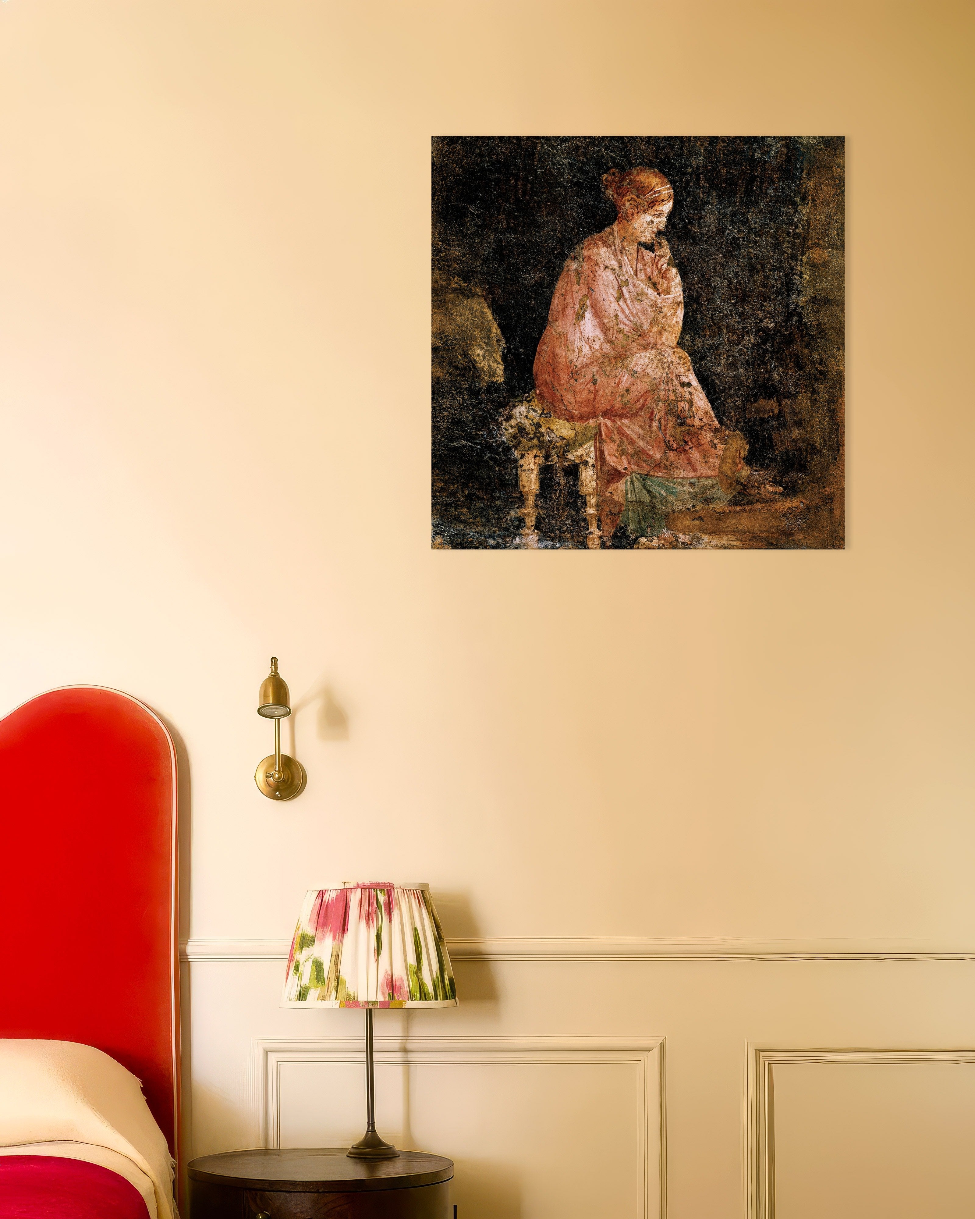 Poster of Seated woman fresco detail poster