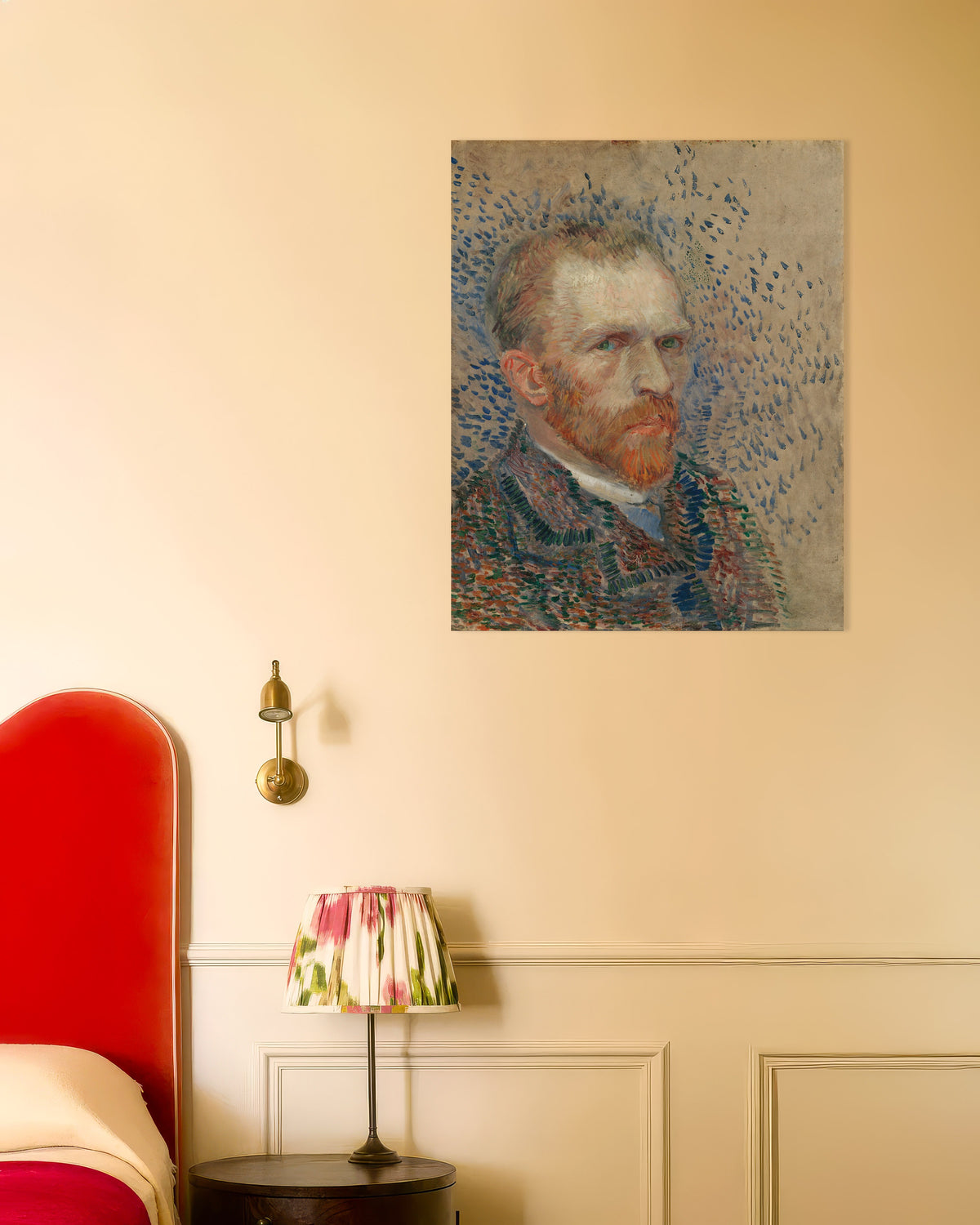 Poster Autoportrait aux touches bleues (1887) de Vincent van Gogh